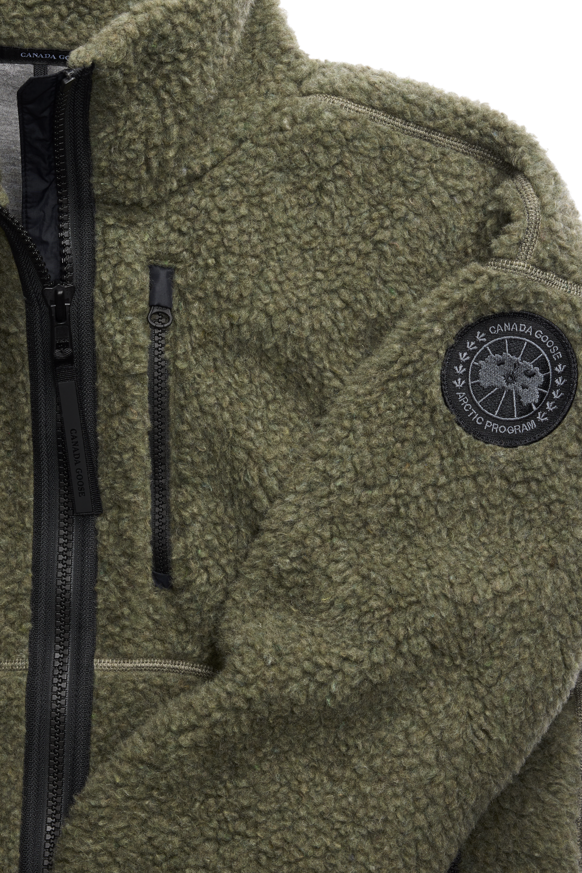 Simcoe Zip Up Fleece Jacket Black Disc - Smokey Sage 9319 - off_detail_01