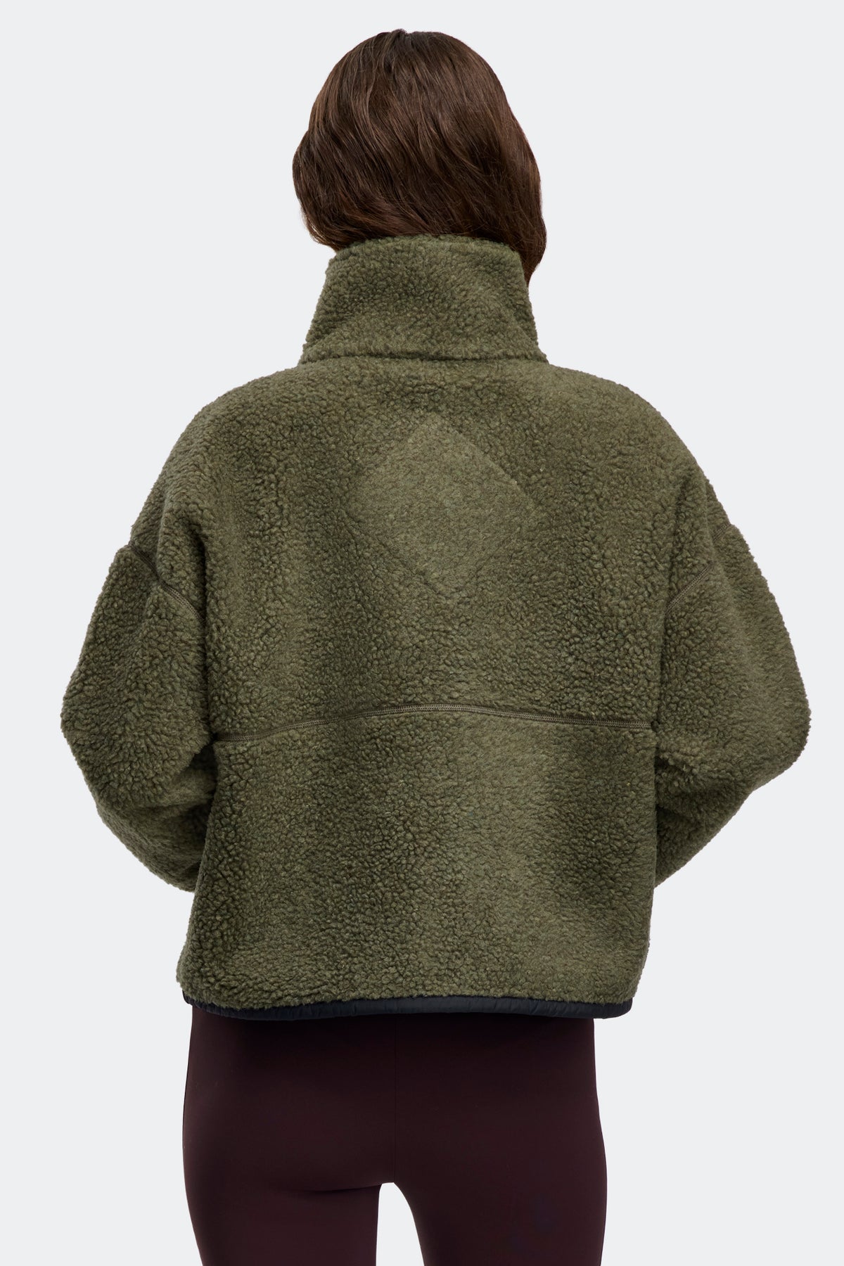 Simcoe Zip Up Fleece Jacket Black Disc - Smokey Sage 9319 - on_back_01