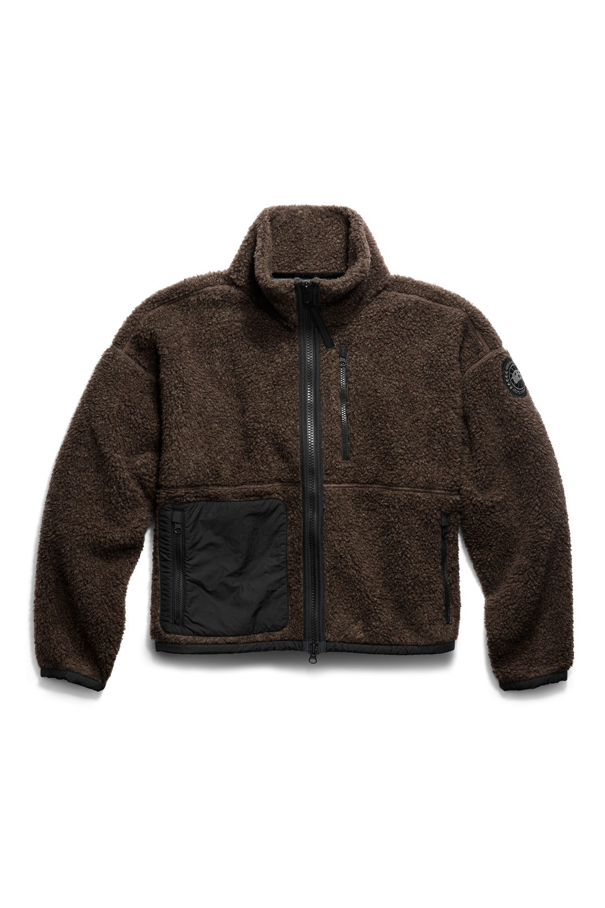 Simcoe Zip Up Fleece Jacket Black Disc - Taupe Grey 9394 - off_flat_lay_01