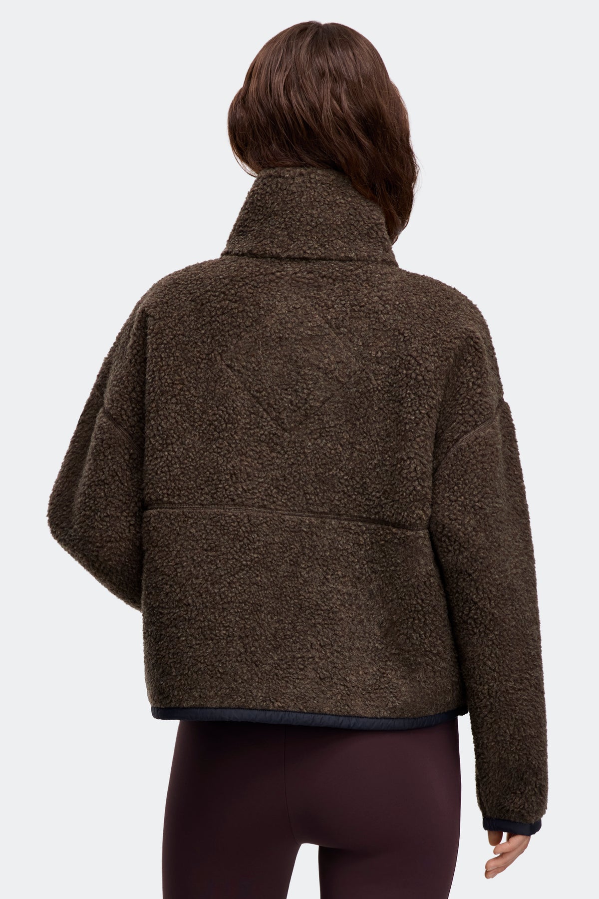 Simcoe Zip Up Fleece Jacket Black Disc - Taupe Grey 9394 - on_back_01