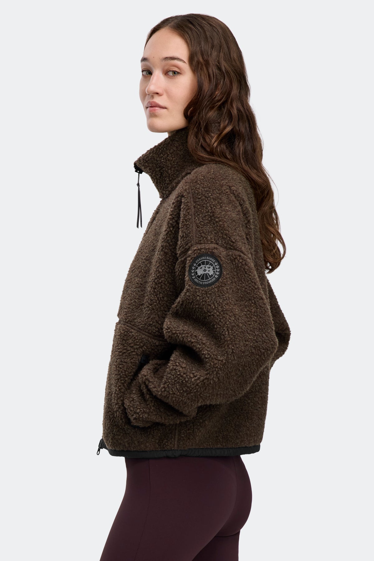Simcoe Zip Up Fleece Jacket Black Disc - Taupe Grey 9394 - on_side_01