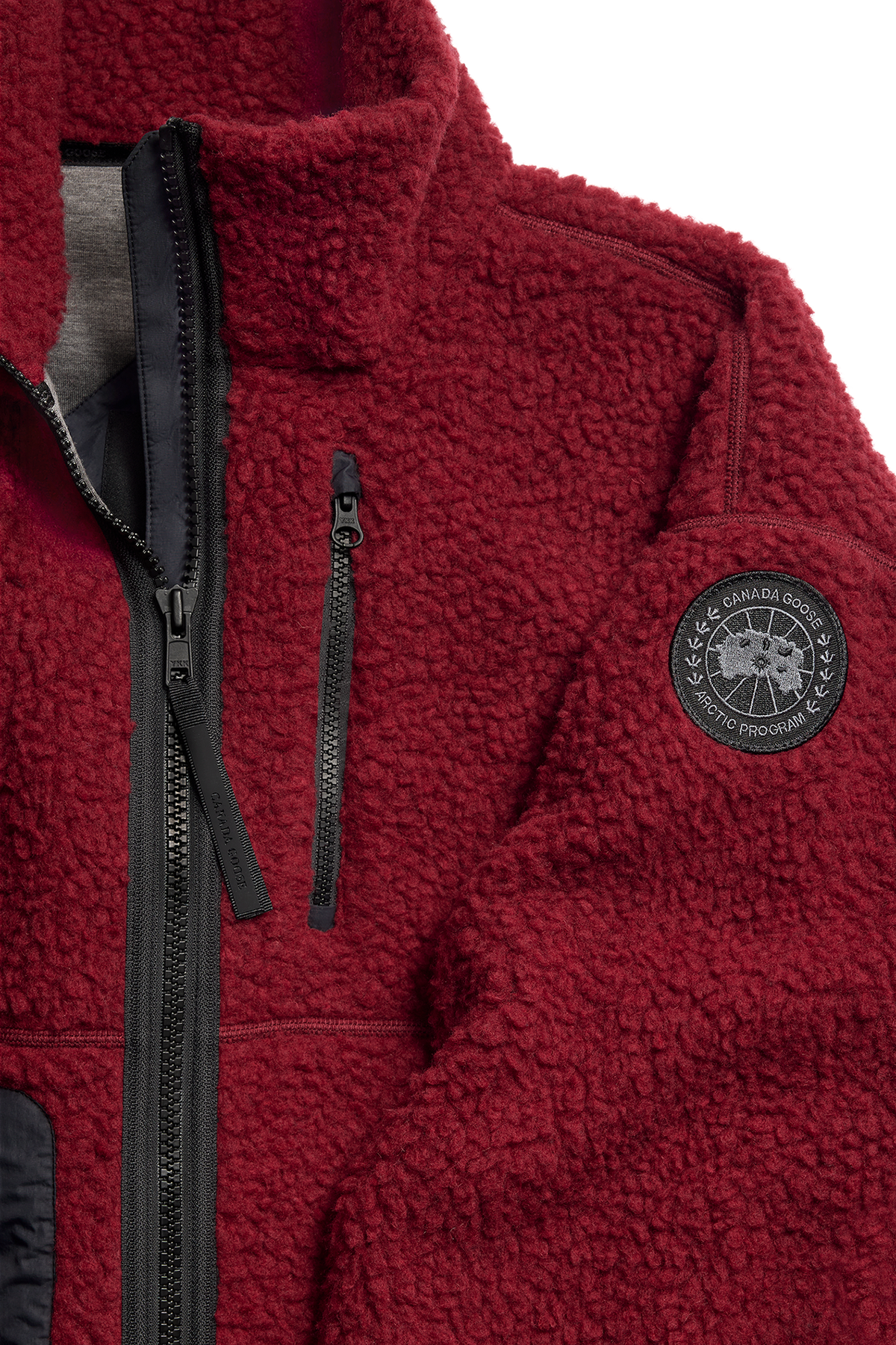 Simcoe Zip Up Fleece Jacket Black Disc - Burnt Vermillion 9601 - off_detail_01