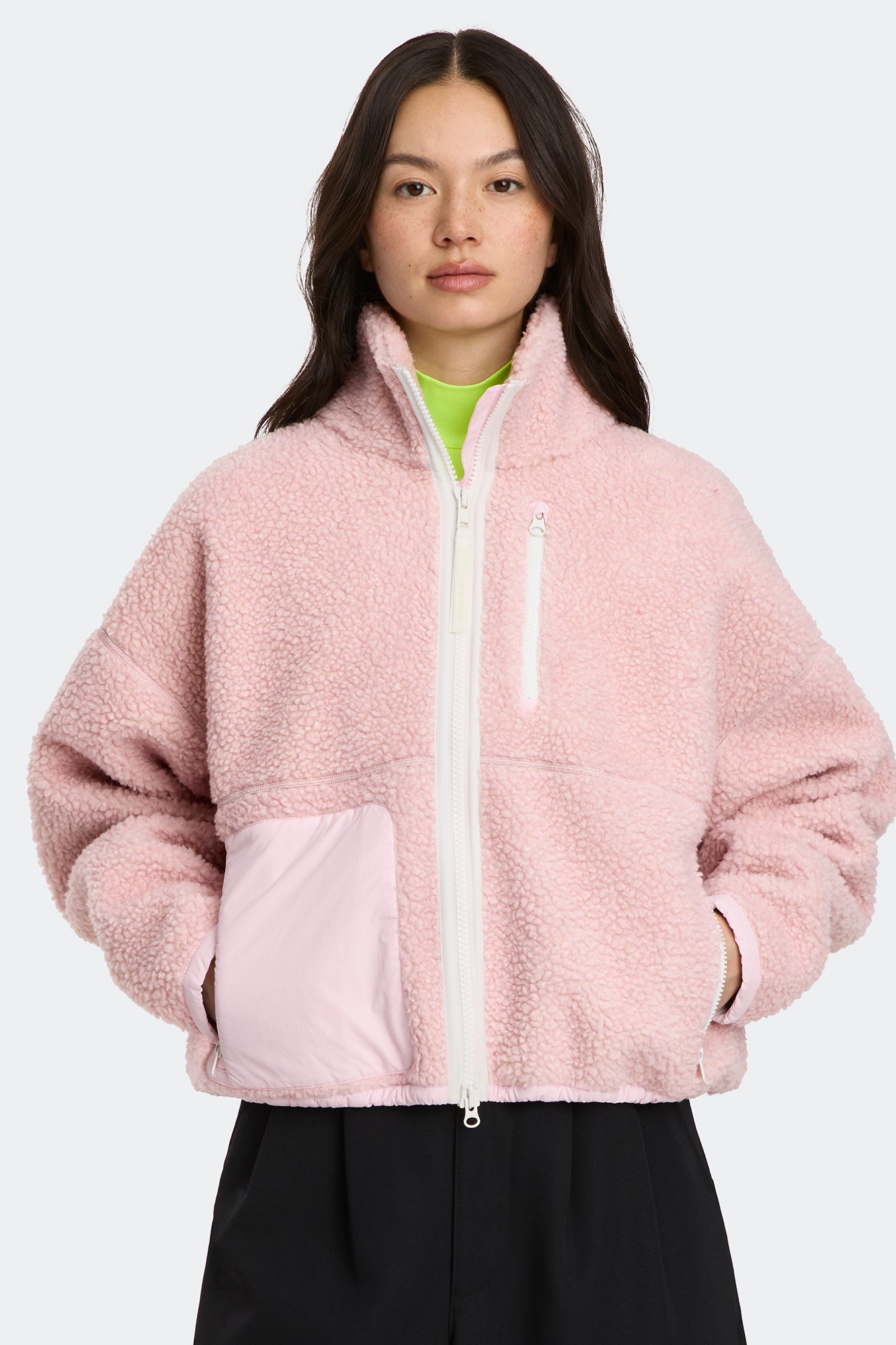 Simcoe Zip Up Fleece Jacket White Disc | Canada Goose