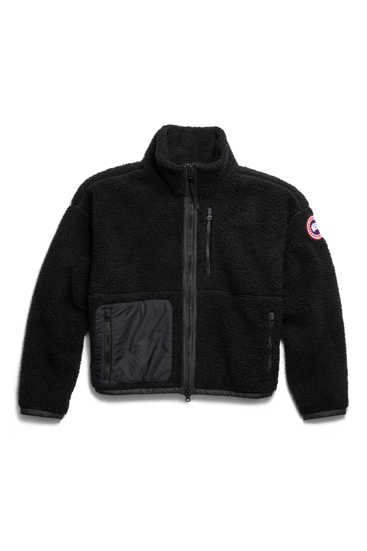 Simcoe Zip Up Fleece Jacket - Black 9061 - off_flat_lay_01