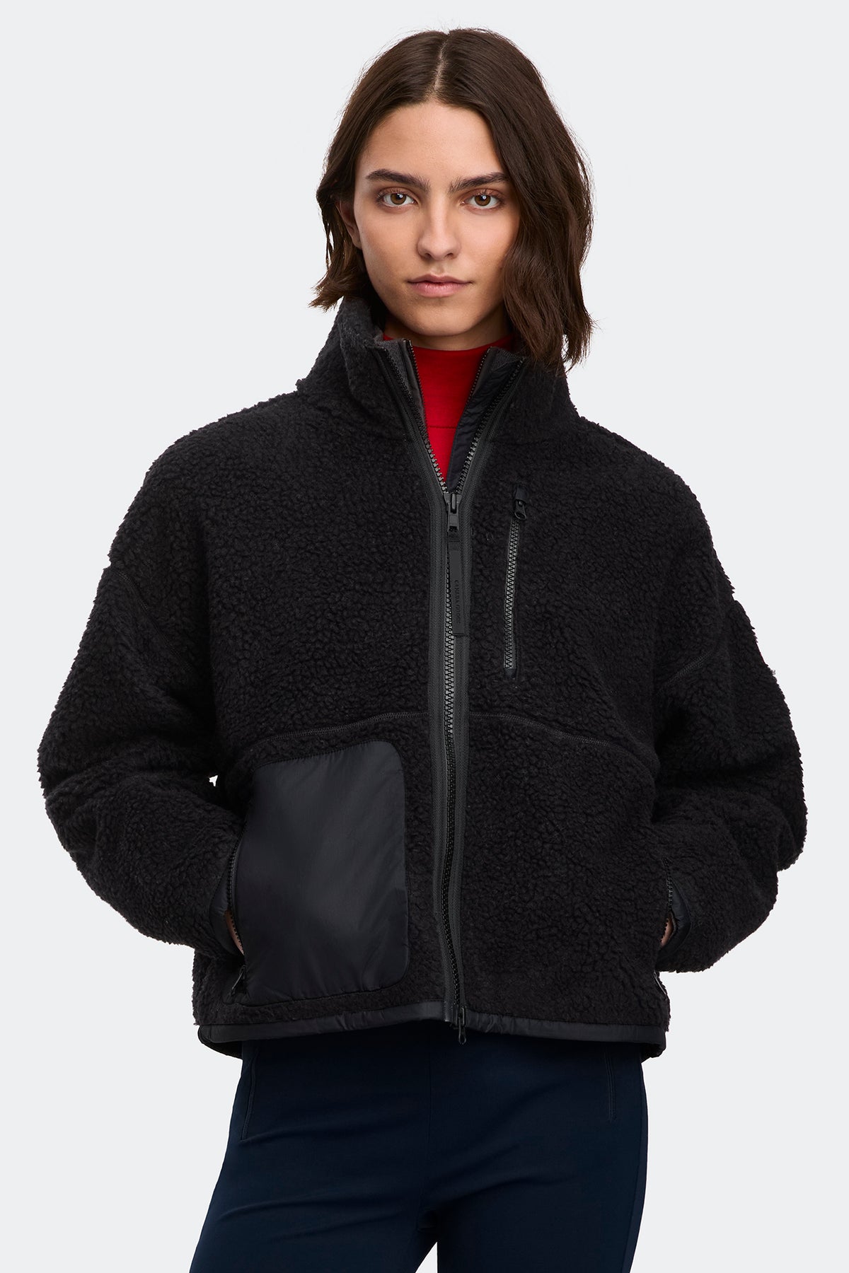 Simcoe Zip Up Fleece Jacket - Black 9061 - on_front_closed_01