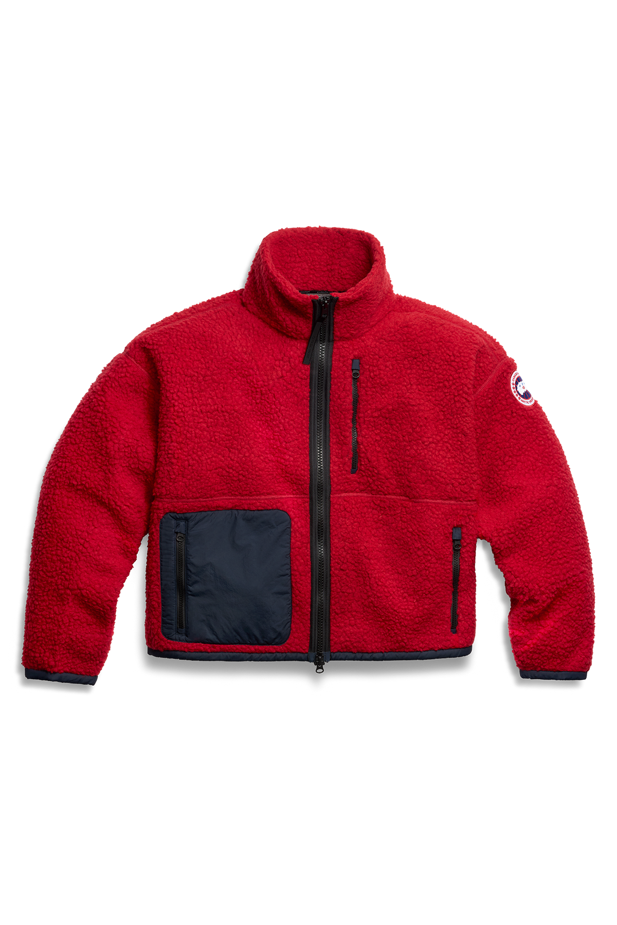 Simcoe Zip Up Fleece Jacket - Carmine Red/Nocturne 9102 - off_flat_lay_01