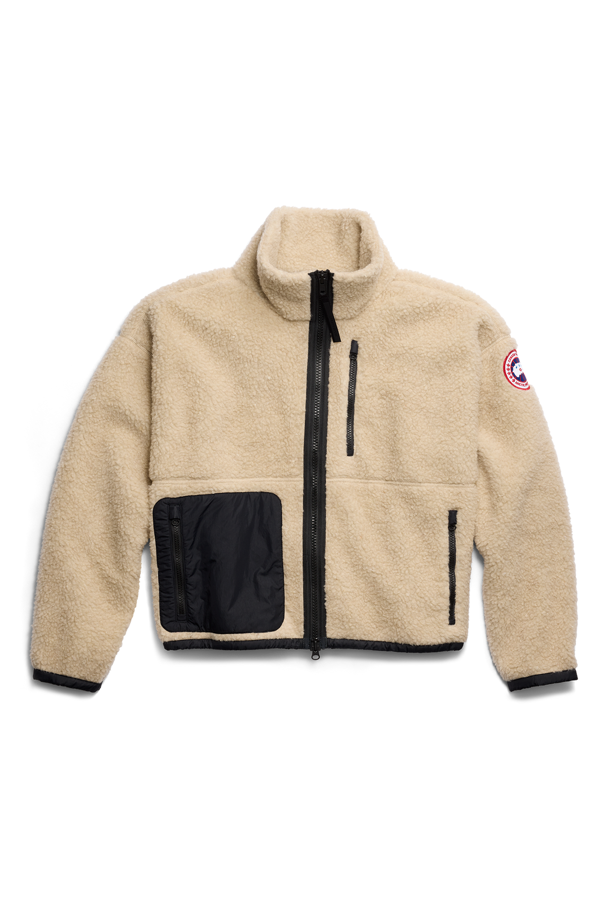 Simcoe Zip Up Fleece Jacket - Light Tan 9950 - off_flat_lay_01