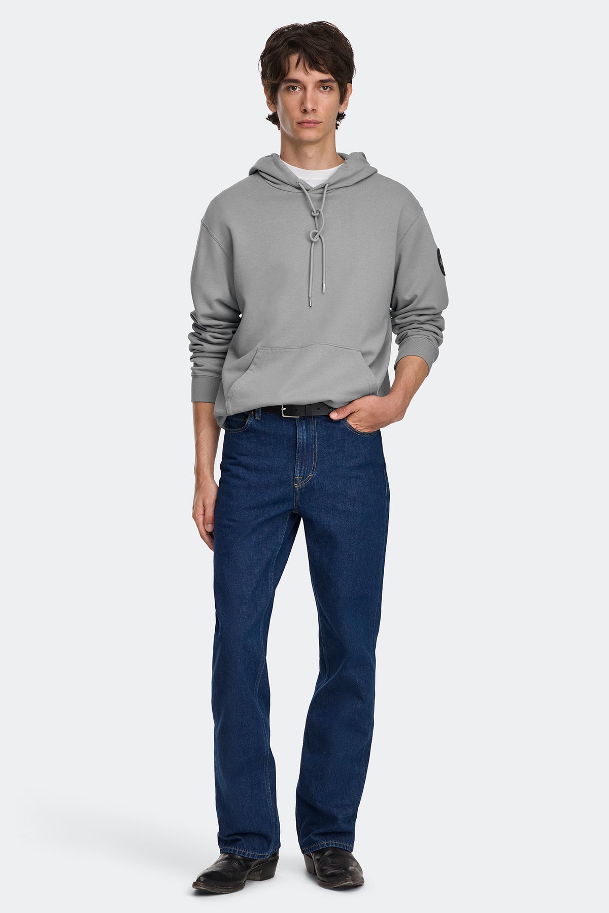 Loon Hoodie Black Disc - Stratus Grey 9838 - on_full_body_01