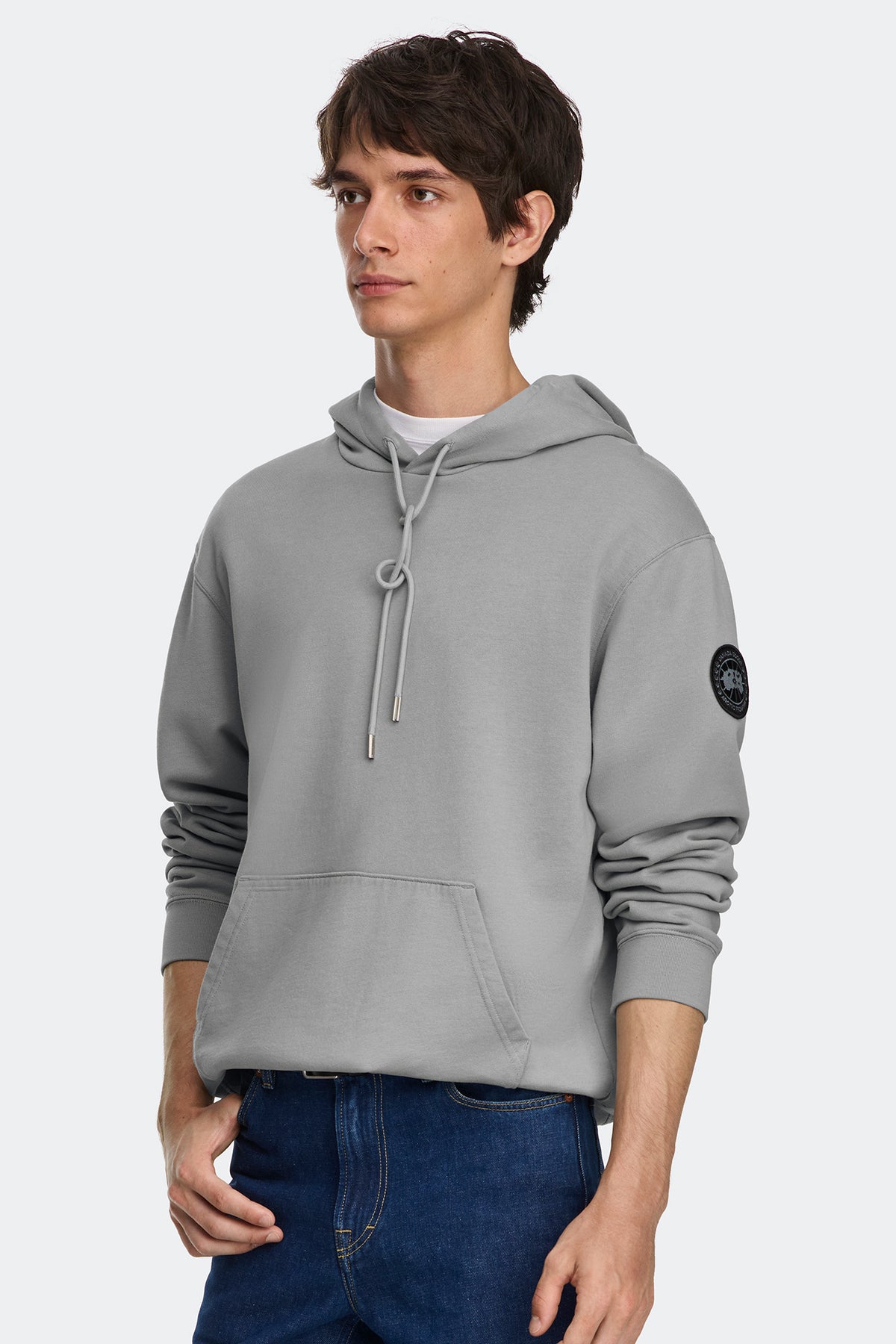 Loon Hoodie Black Disc - Stratus Grey 9838 - on_side_01