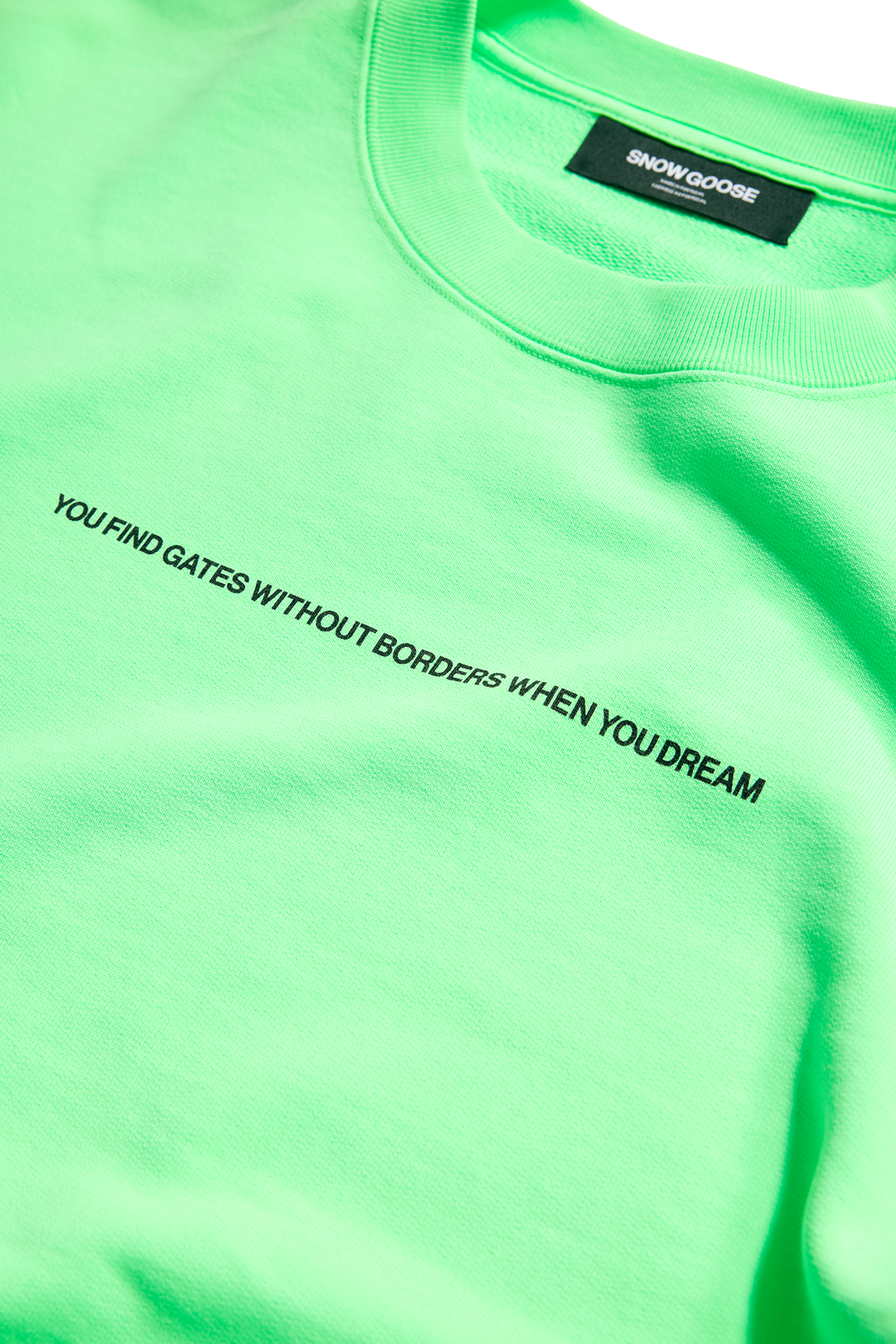 Dawn Gates Without Borders Relaxed Crew - Fluo Mint 9005 - off_detail_01