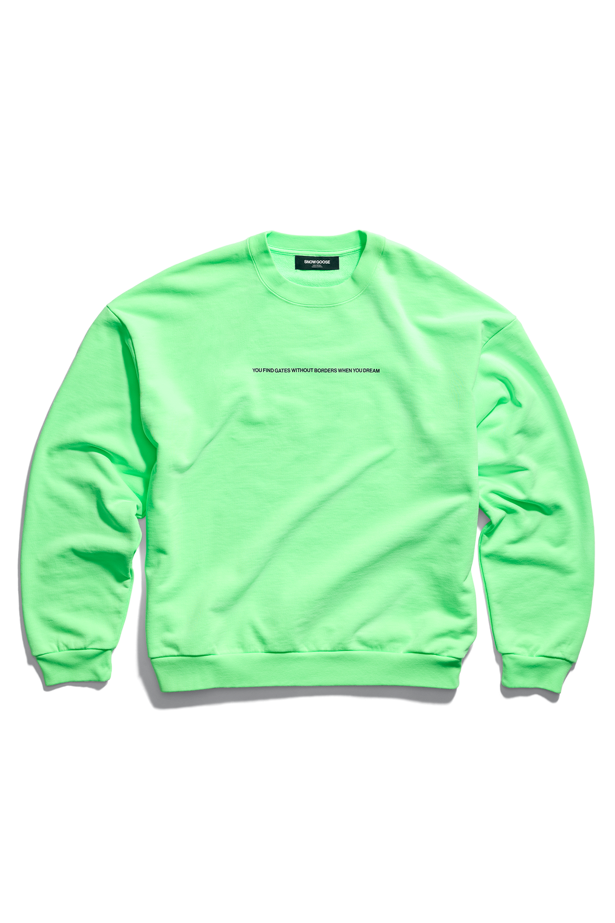 Dawn Gates Without Borders Relaxed Crew - Fluo Mint 9005 - off_flat_lay_01