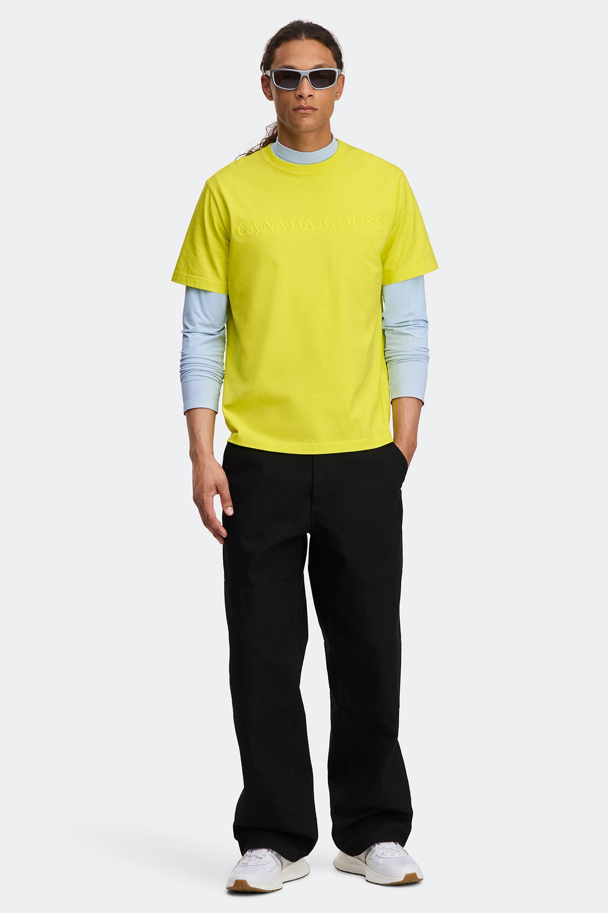 Vantage Embroidered T-Shirt - Chartreuse 9111 - on_full_body_01