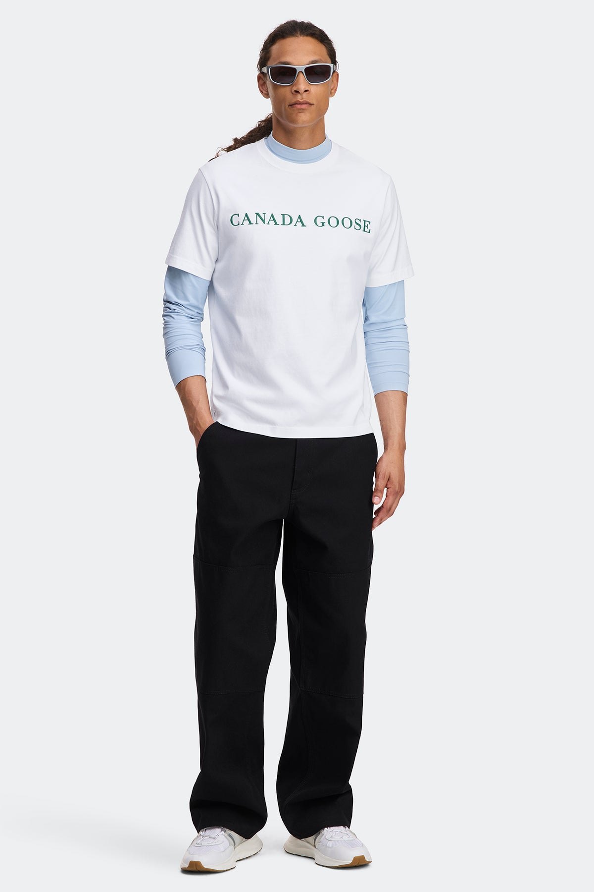 Vantage Embroidered T-Shirt - Optic White/Glade Green 9747 - on_full_body_01