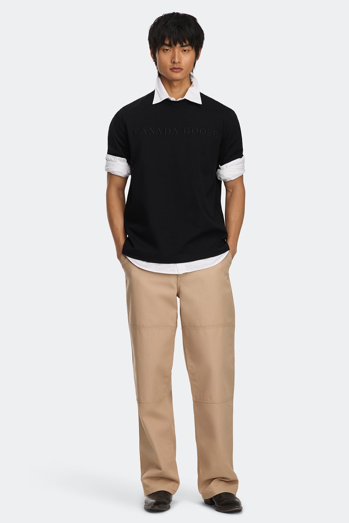 Ocra Embroidered T-Shirt - Black 9061 - on_full_body_01