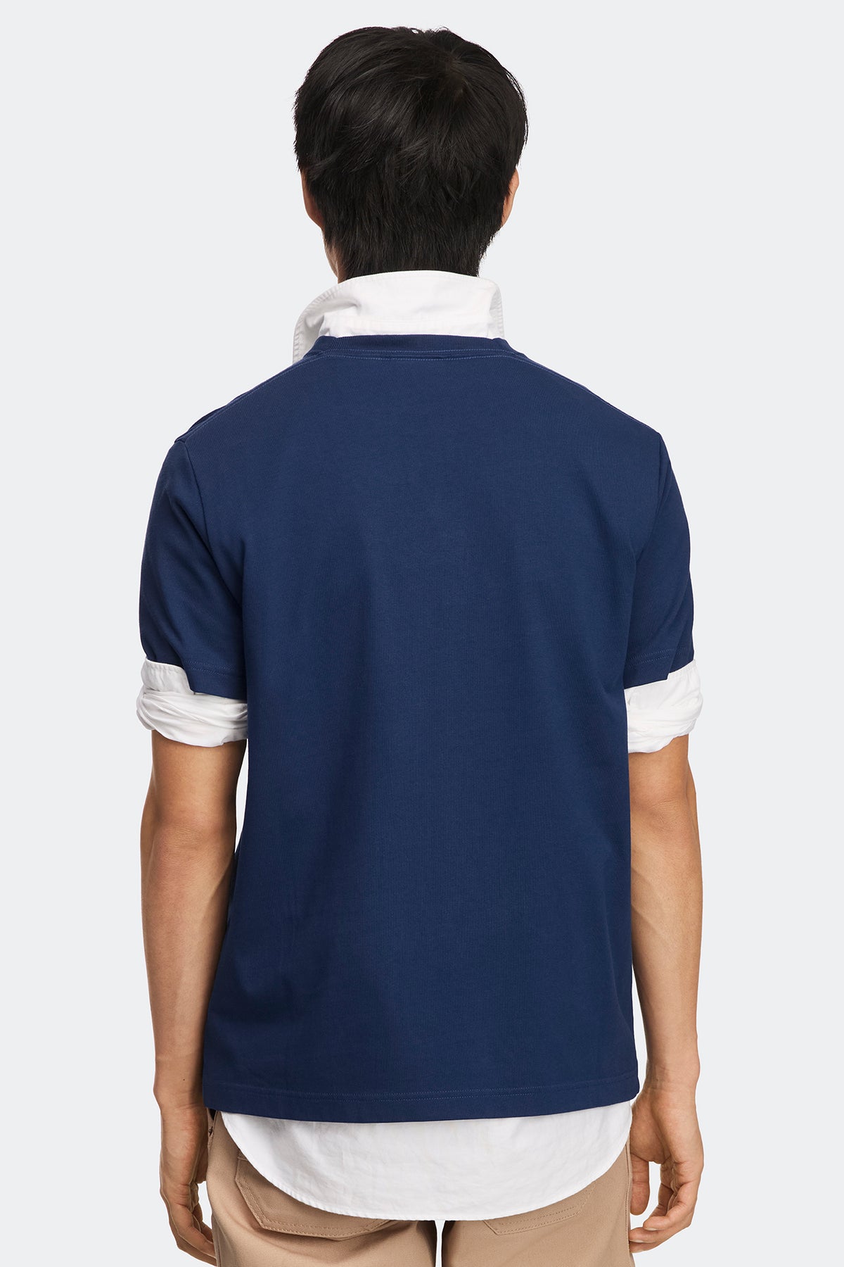 Ocra Embroidered T-Shirt - Oxford Navy 9841 - on_back_01