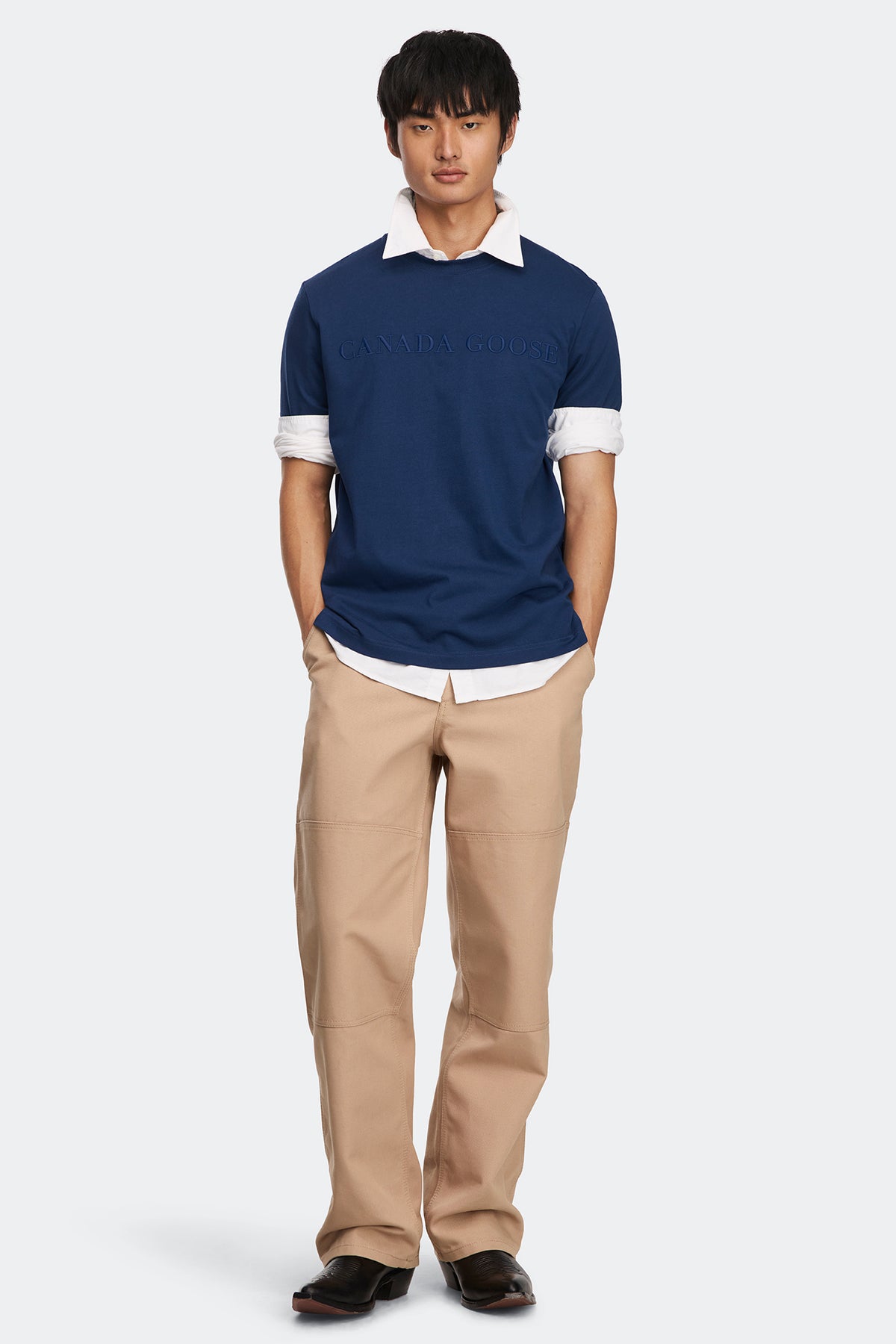 Ocra Embroidered T-Shirt - Oxford Navy 9841 - on_full_body_01