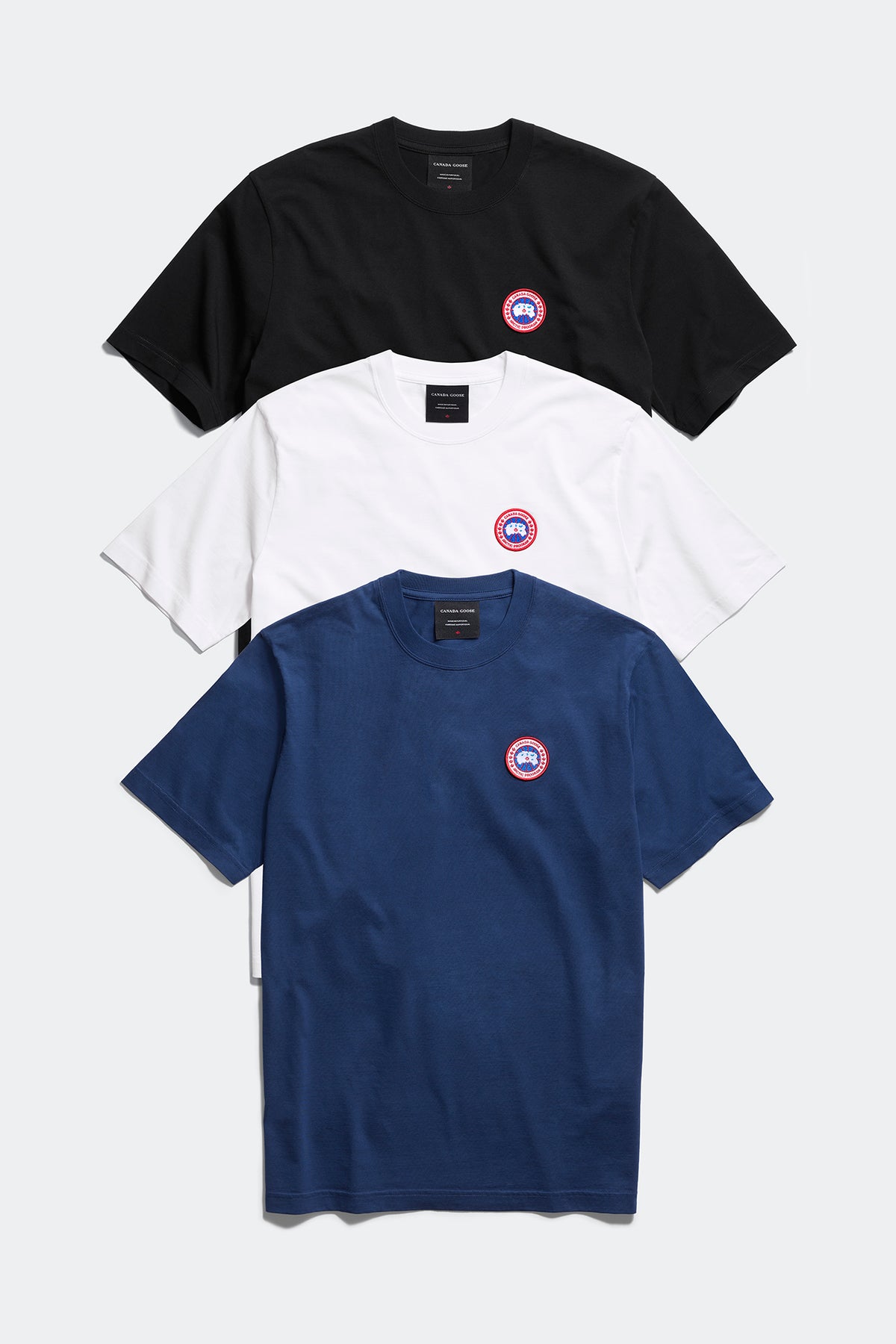 Ocra T-Shirt 3 Pack - Black/White/Oxford Navy 9755 - on_front_01
