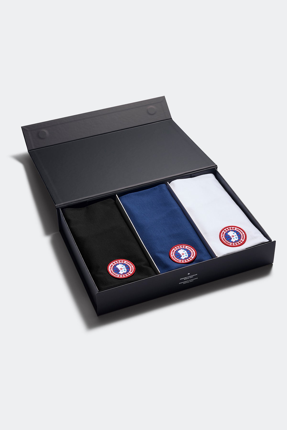 Ocra T-Shirt 3 Pack - Black/White/Oxford Navy 9755 - on_front_open_01