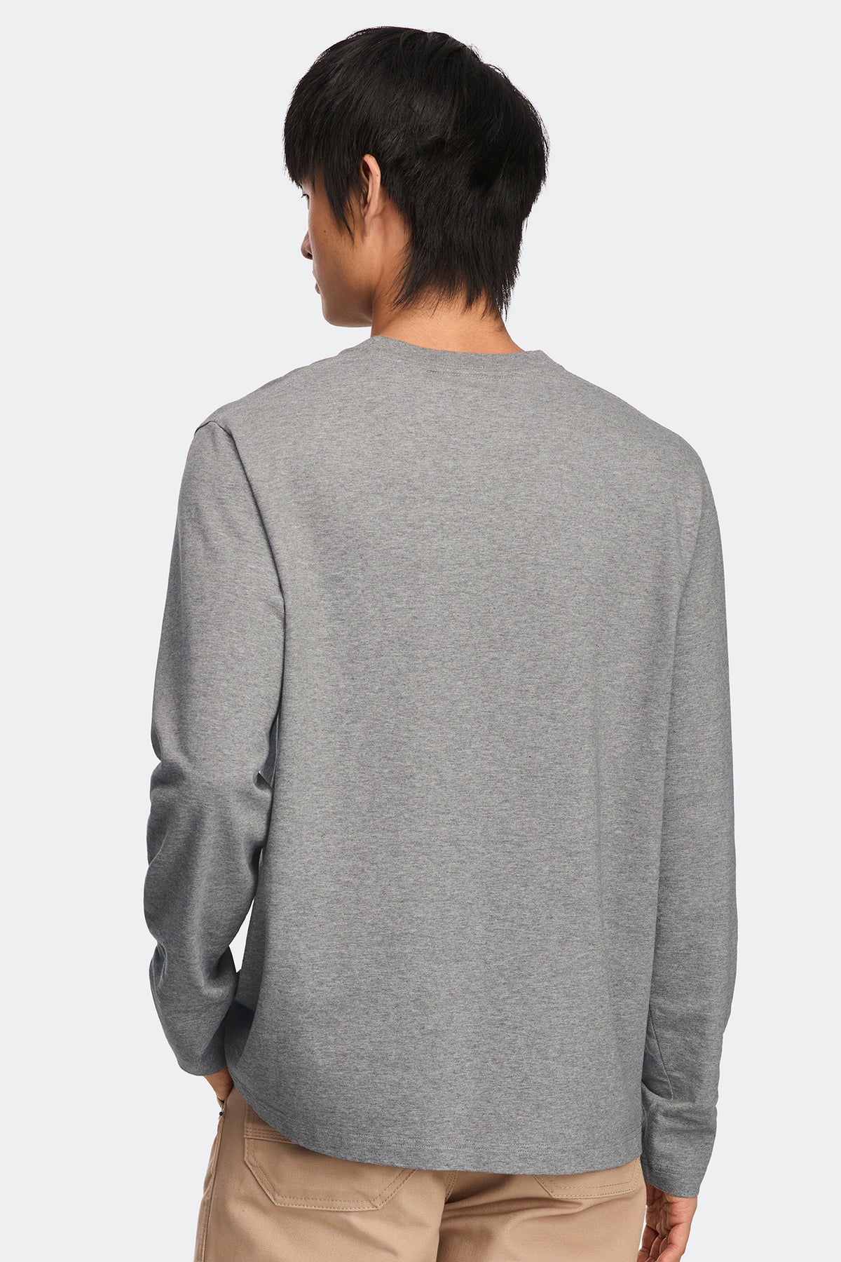 Vantage Long Sleeve T-Shirt - Stone Heather 9717 - on_back_01