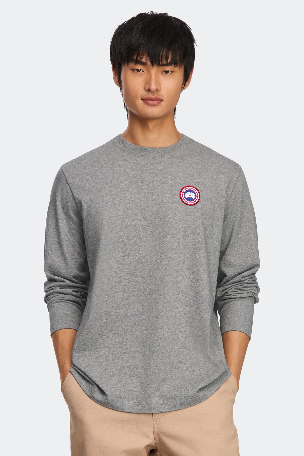 Vantage Long Sleeve T-Shirt - Stone Heather 9717 - on_front_01