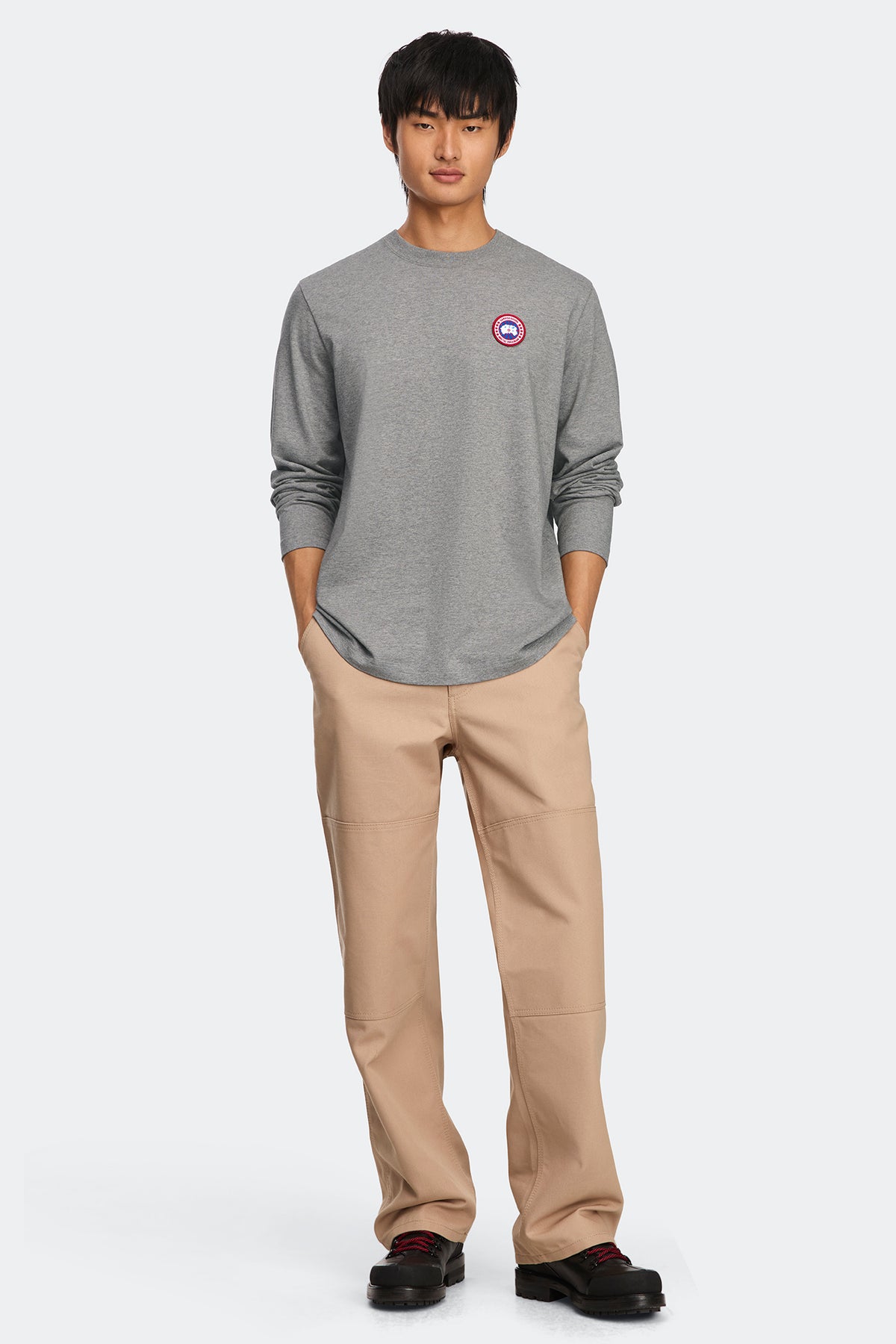 Vantage Long Sleeve T-Shirt - Stone Heather 9717 - on_full_body_01