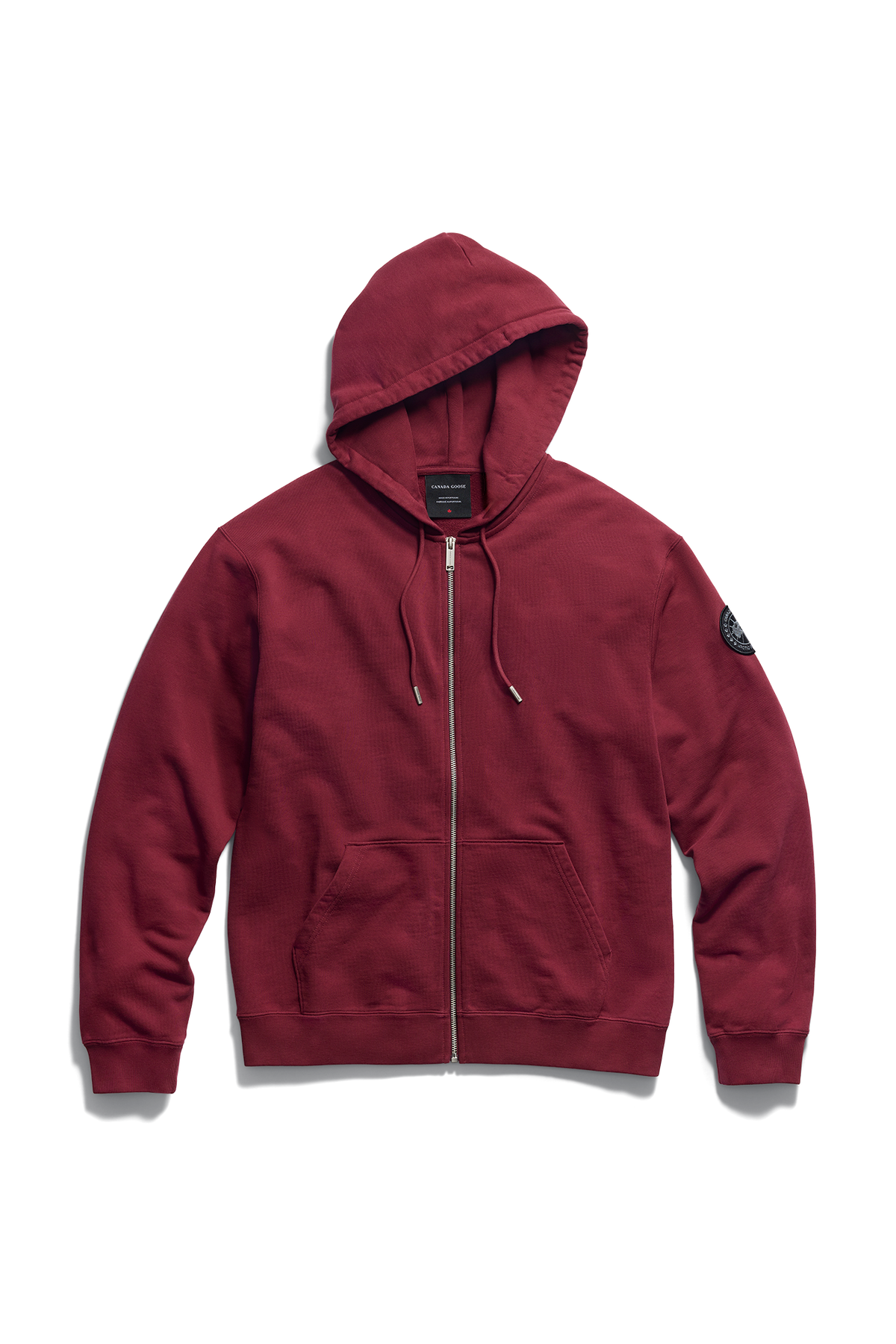Loon Full Zip Hoodie Black Disc - Burnt Vermillion 9601 - off_flat_lay_01