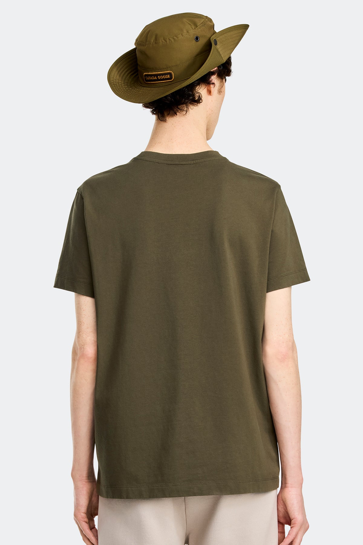 Emersen Embroidered T-Shirt - Military Green 49 - on_back_01