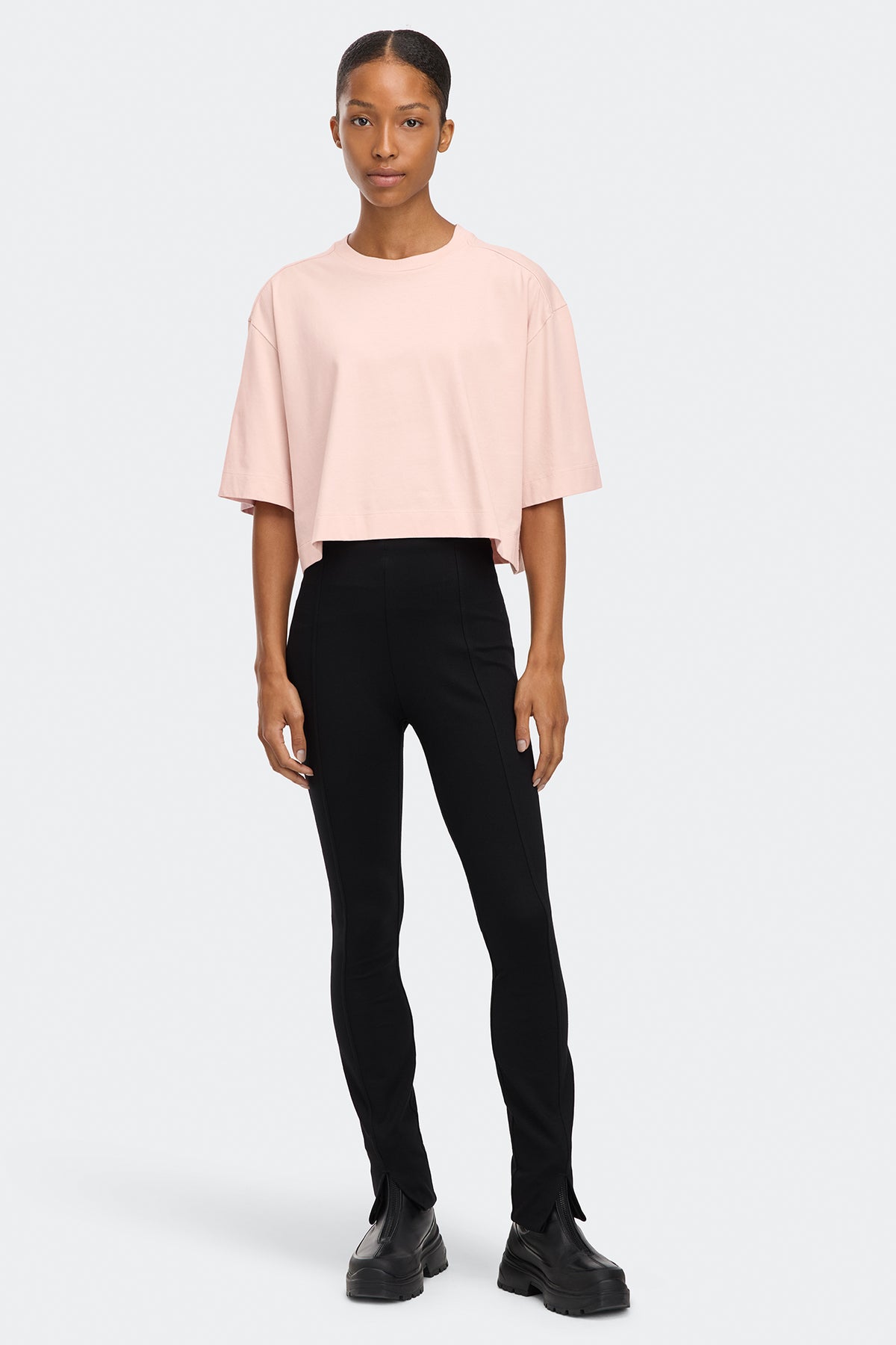 Addison Cropped T-Shirt - Vintage Rose 9392 - on_full_body_01