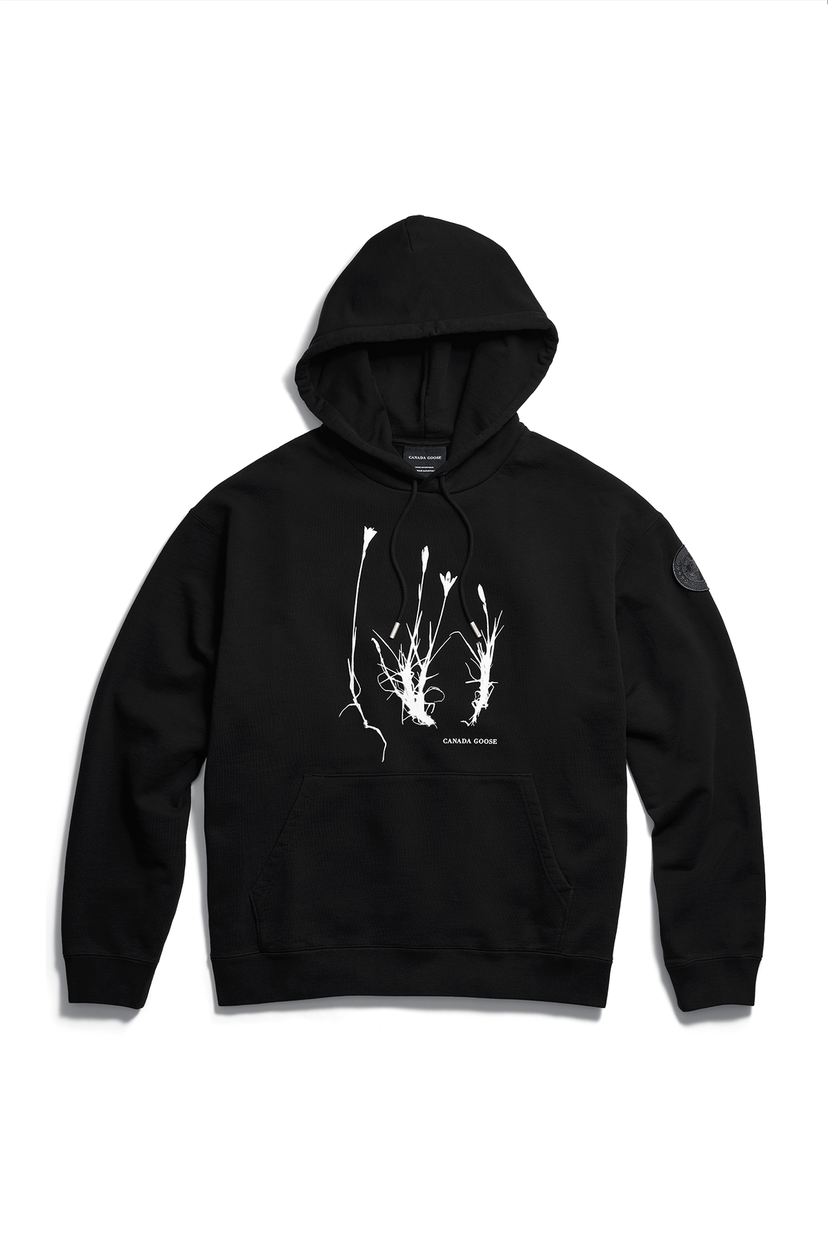 Rove Flower Relaxed Hoodie - Black 9061 - off_flat_lay_01