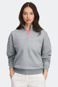 Wander Quarter Zip - Stone Heather 9717 - on_front_01