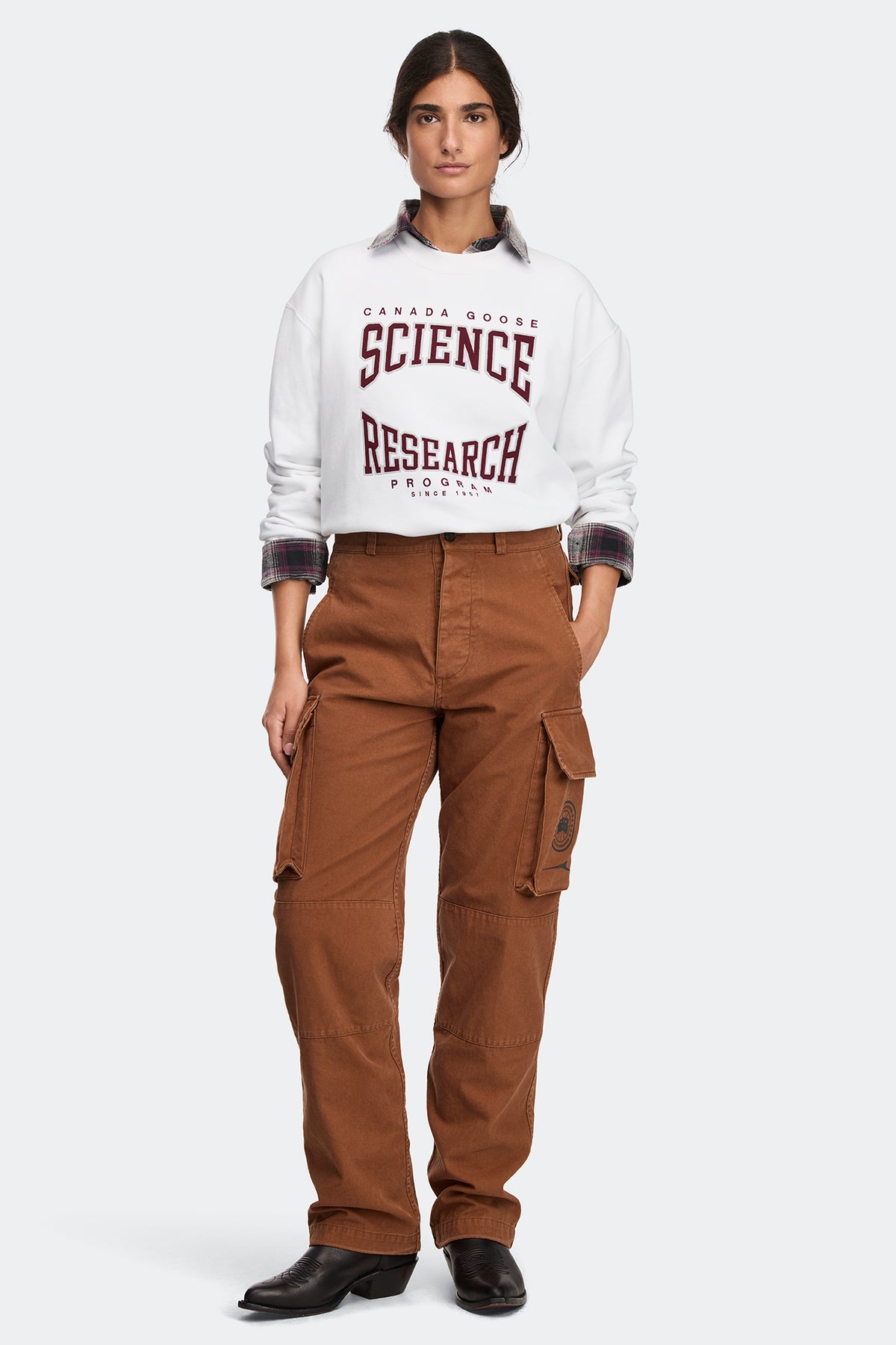 Wander Science Research Sweatshirt - Optic White 9227 - on_full_body_01