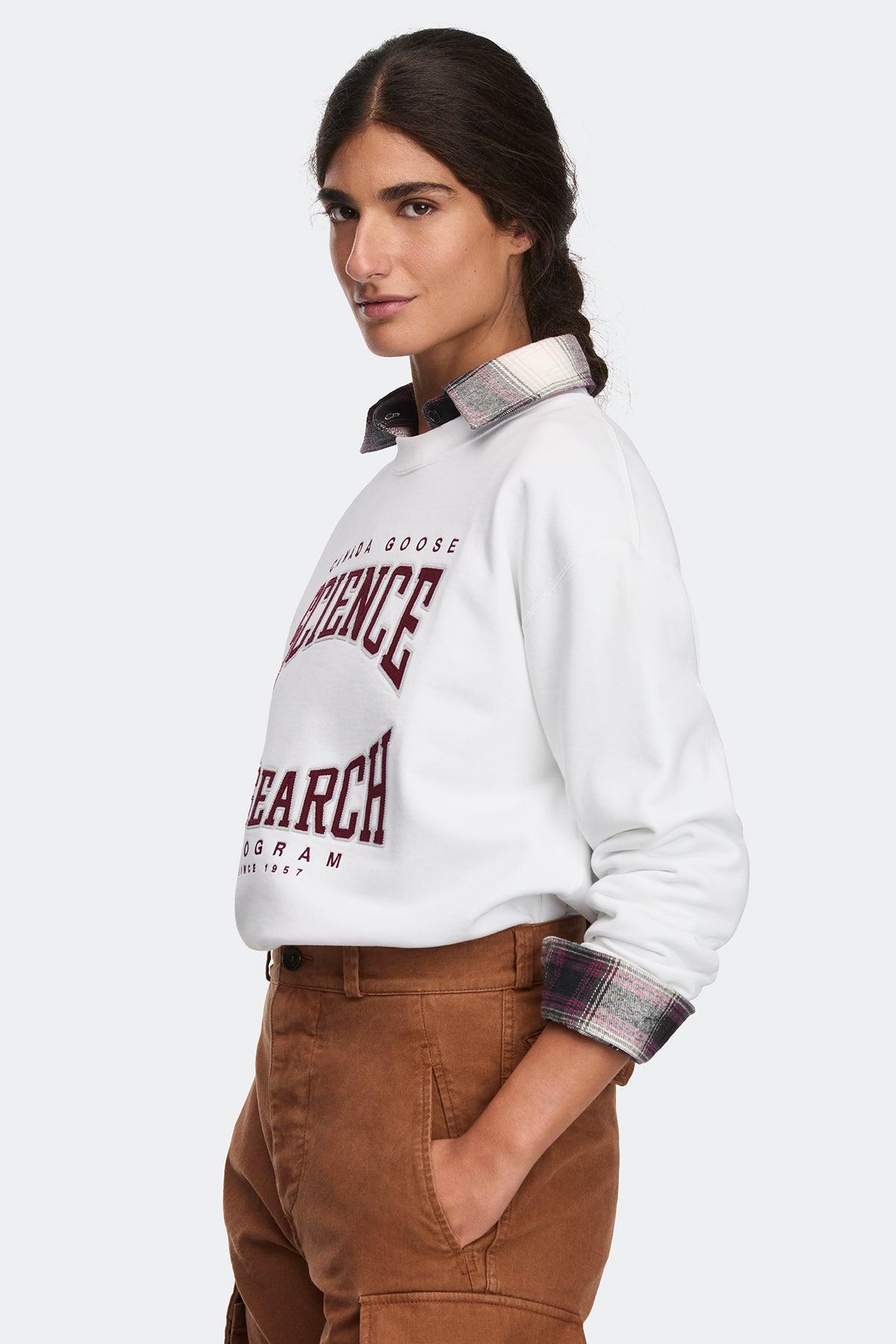 Wander Science Research Sweatshirt - Optic White 9227 - on_side_01