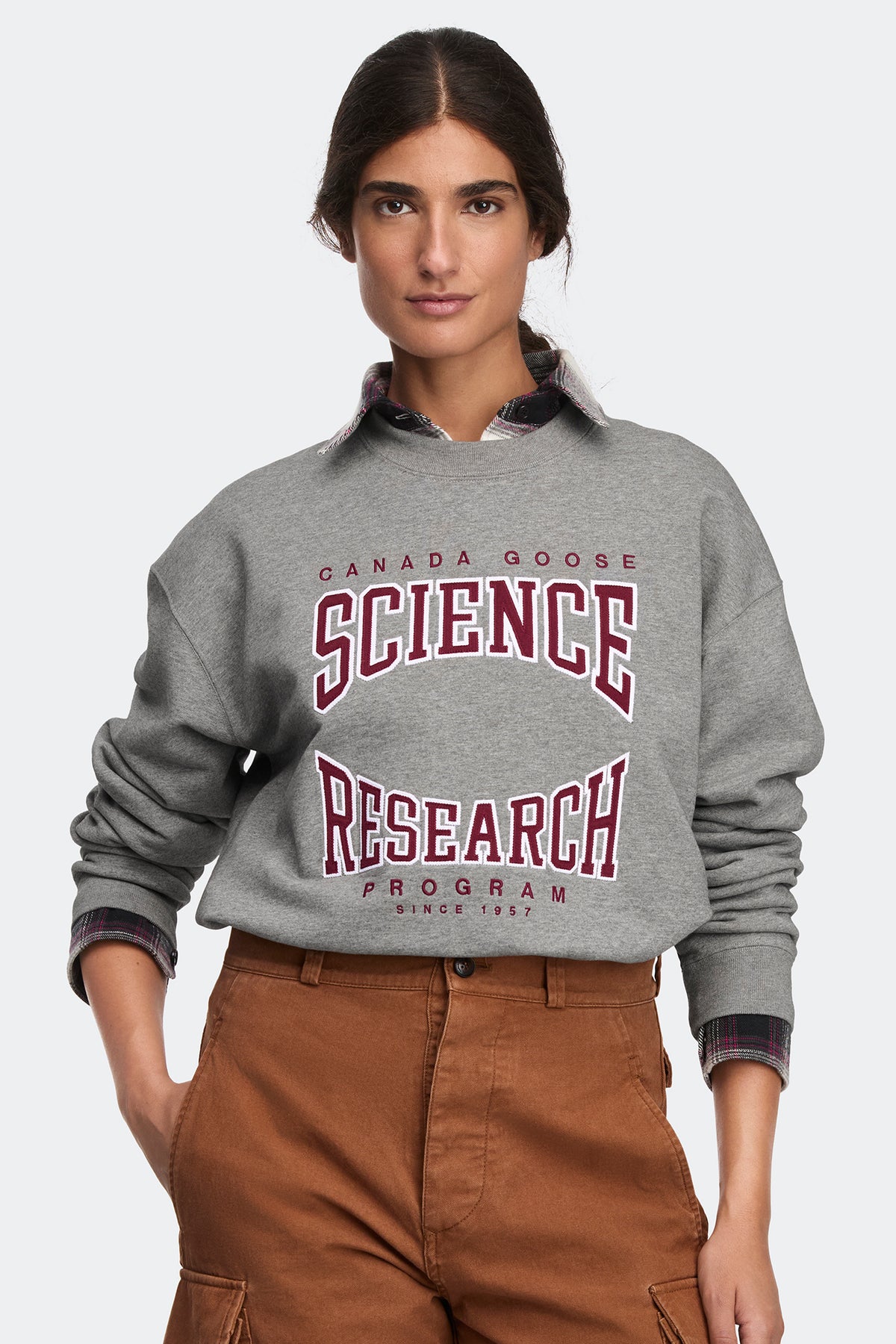 Wander Science Research Sweatshirt - Stone Heather 9717 - on_front_01