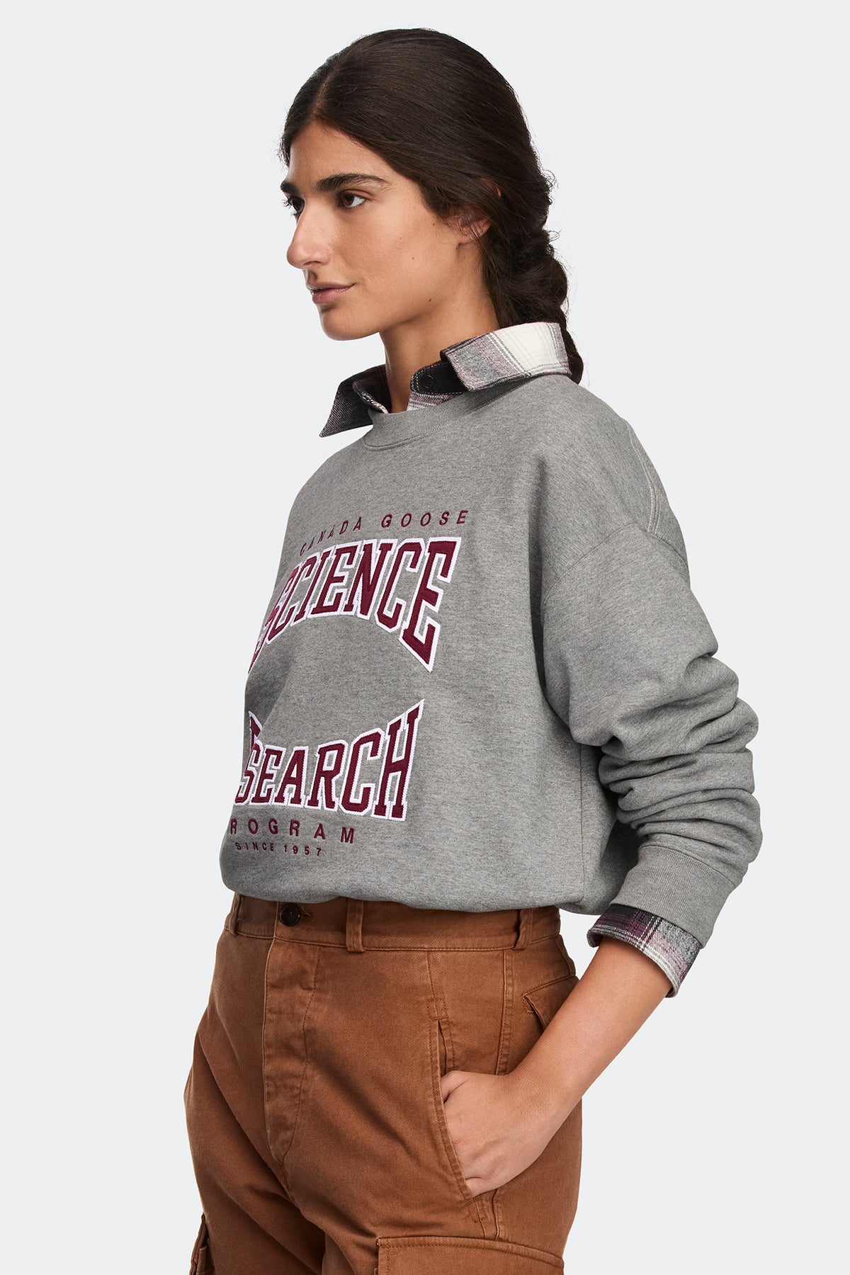 Wander Science Research Sweatshirt - Stone Heather 9717 - on_side_01