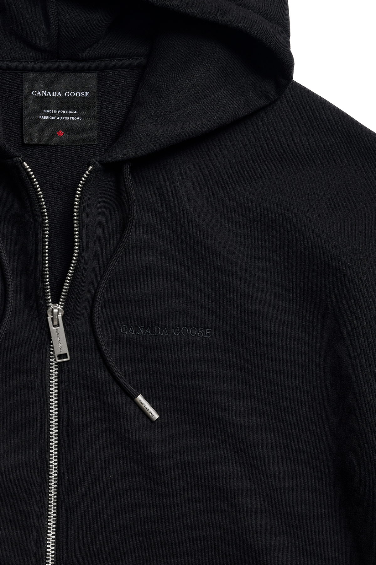 Wander Embroidered Full Zip Hoodie - Black 9061 - off_detail_01