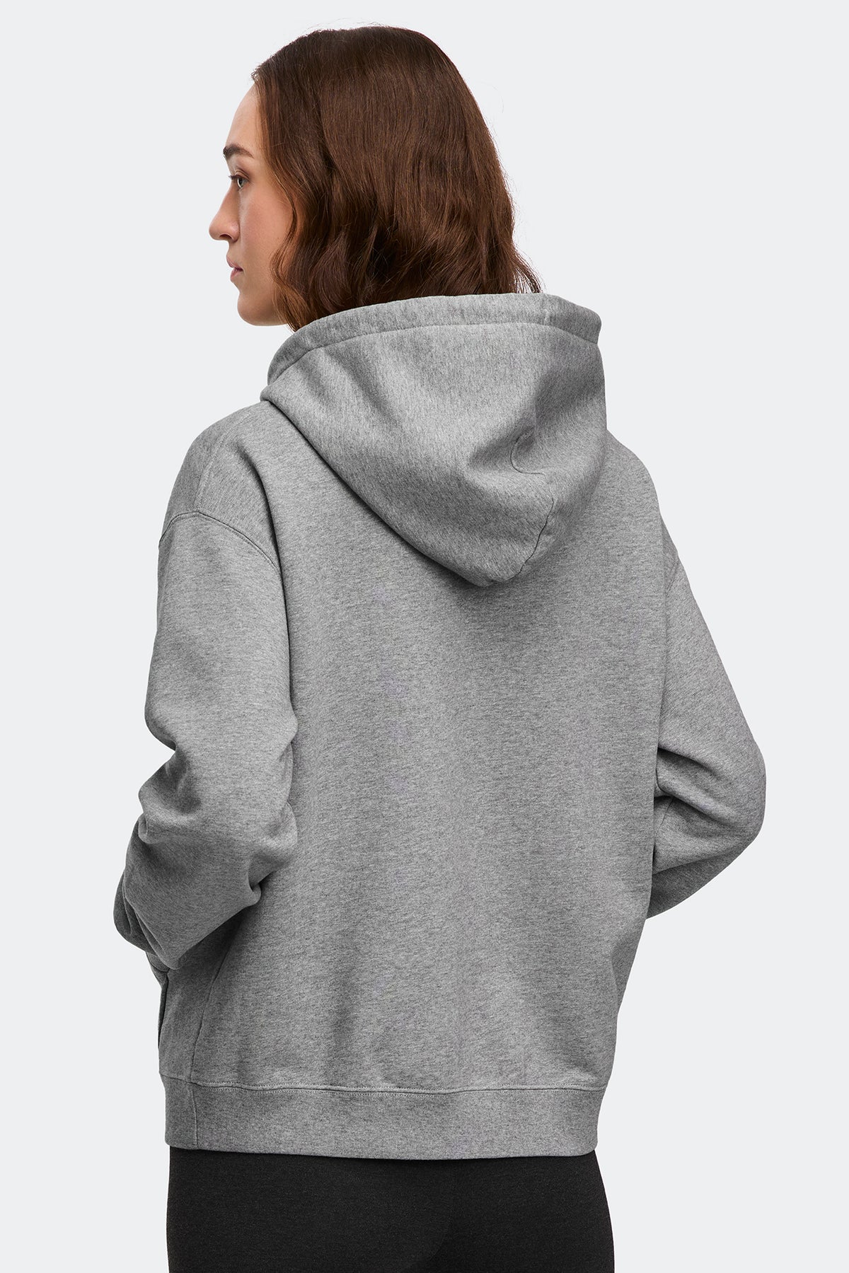 Wander Embroidered Full Zip Hoodie - Stone Heather 9717 - on_back_01