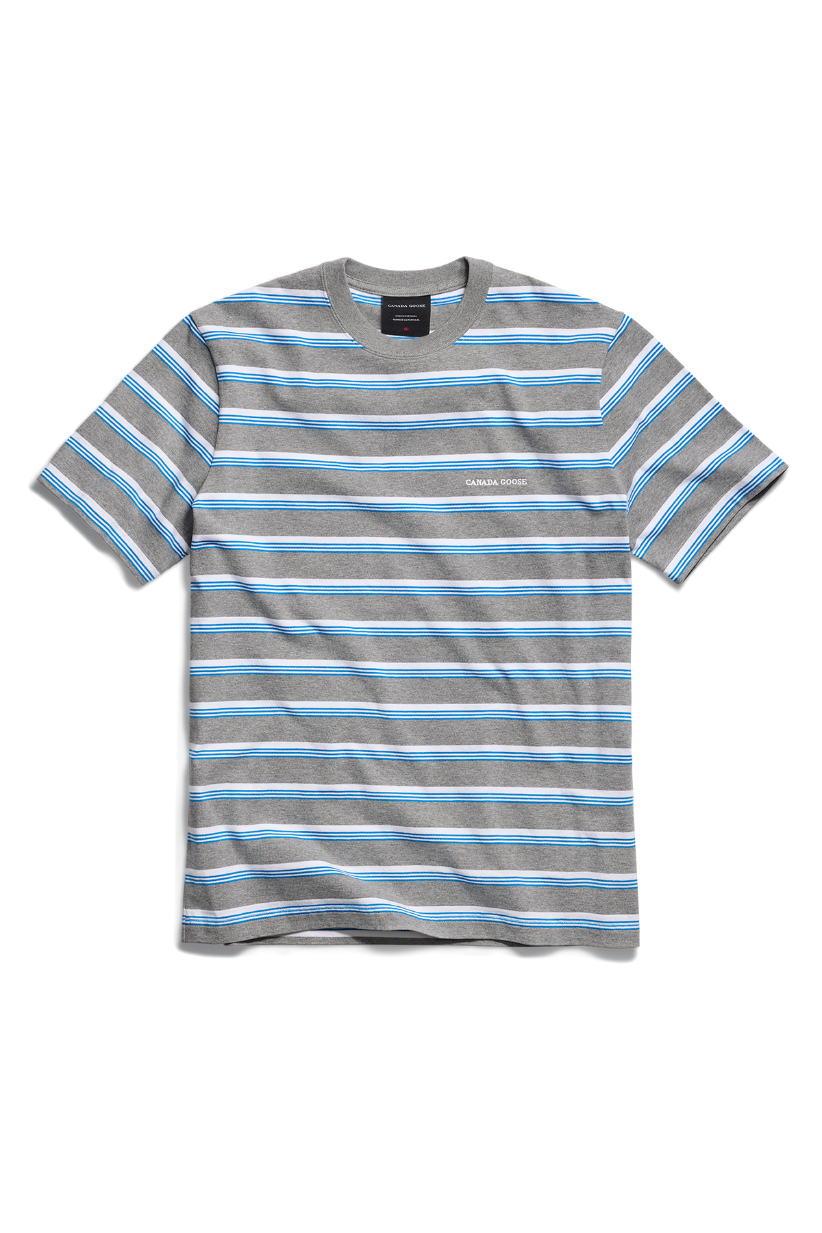 Vantage Striped T-Shirt - Grey Melange Moncton Stripe 9670 - off_flat_lay_01