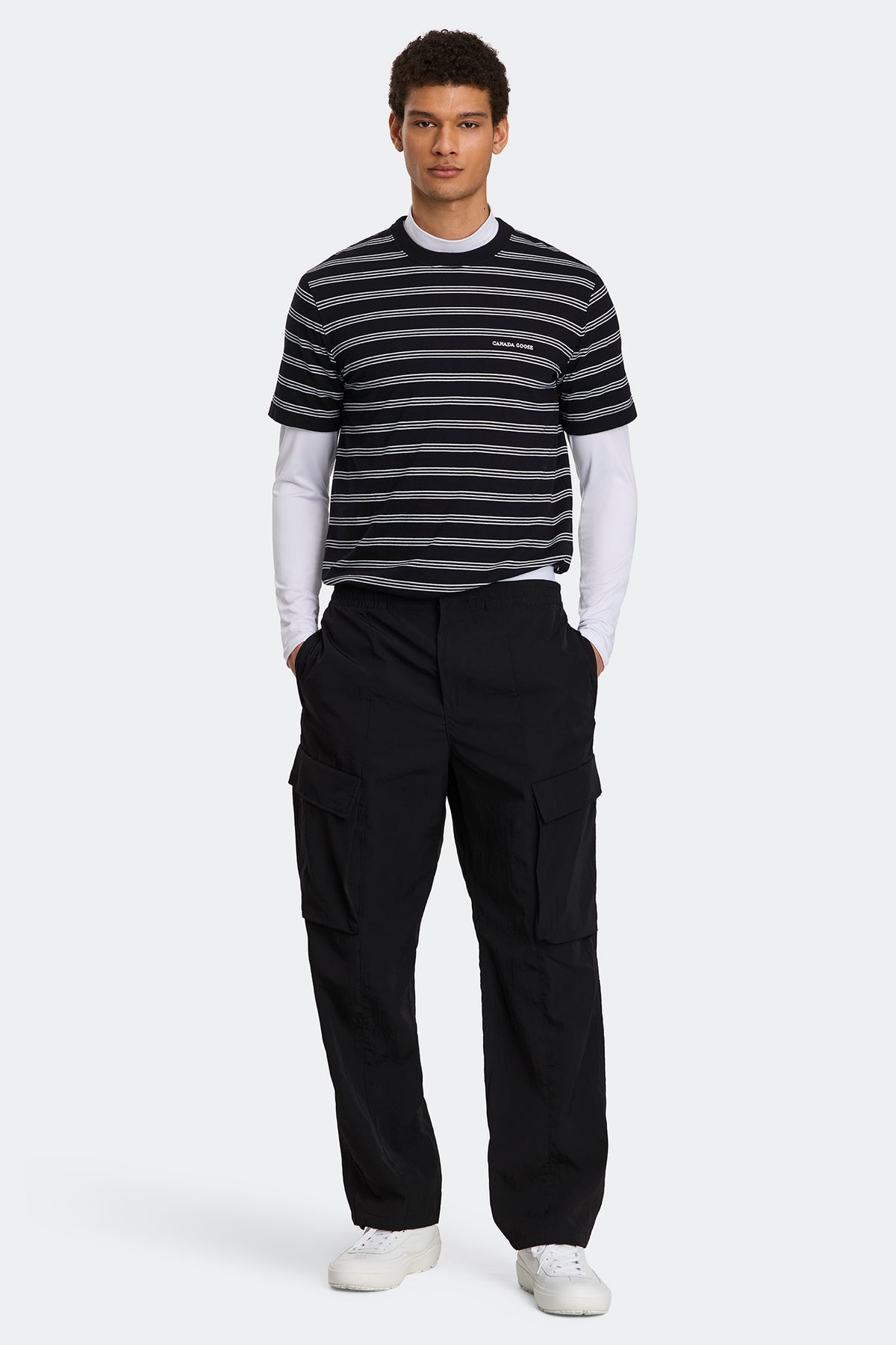 Vantage Striped T-Shirt - Black Talbot Stripe 9981 - on_full_body_01