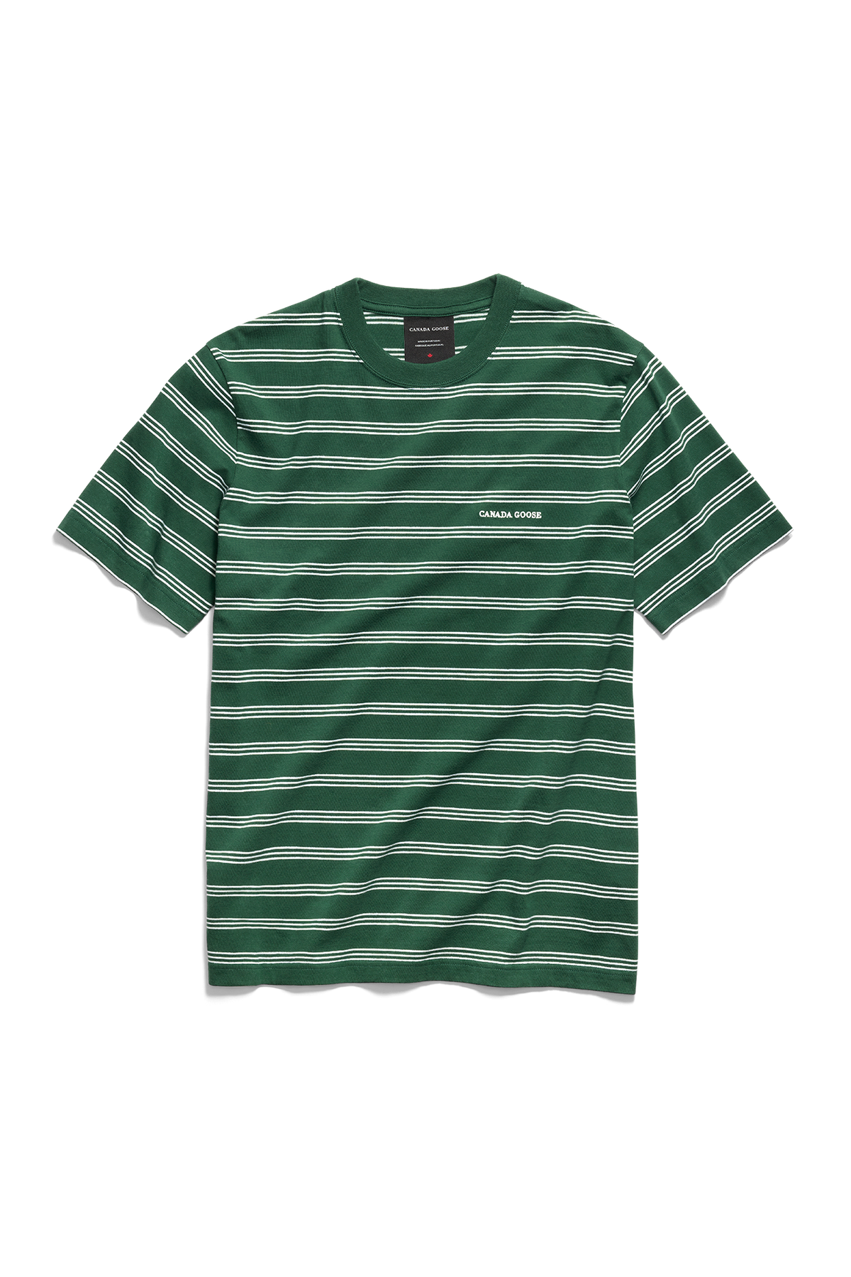 Vantage Striped T-Shirt - Green Talbot Stripe 9982 - off_flat_lay_01