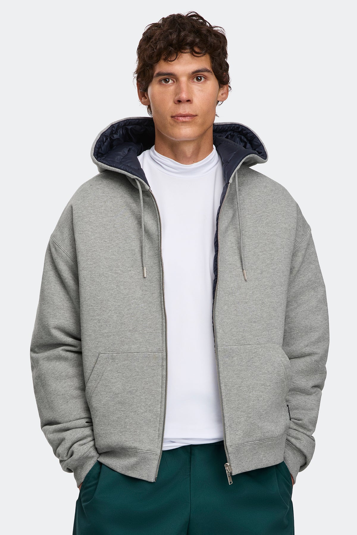 Fuse Reversible Hoodie - Stone Heather/Nocturne 9464 - on_front_open_01