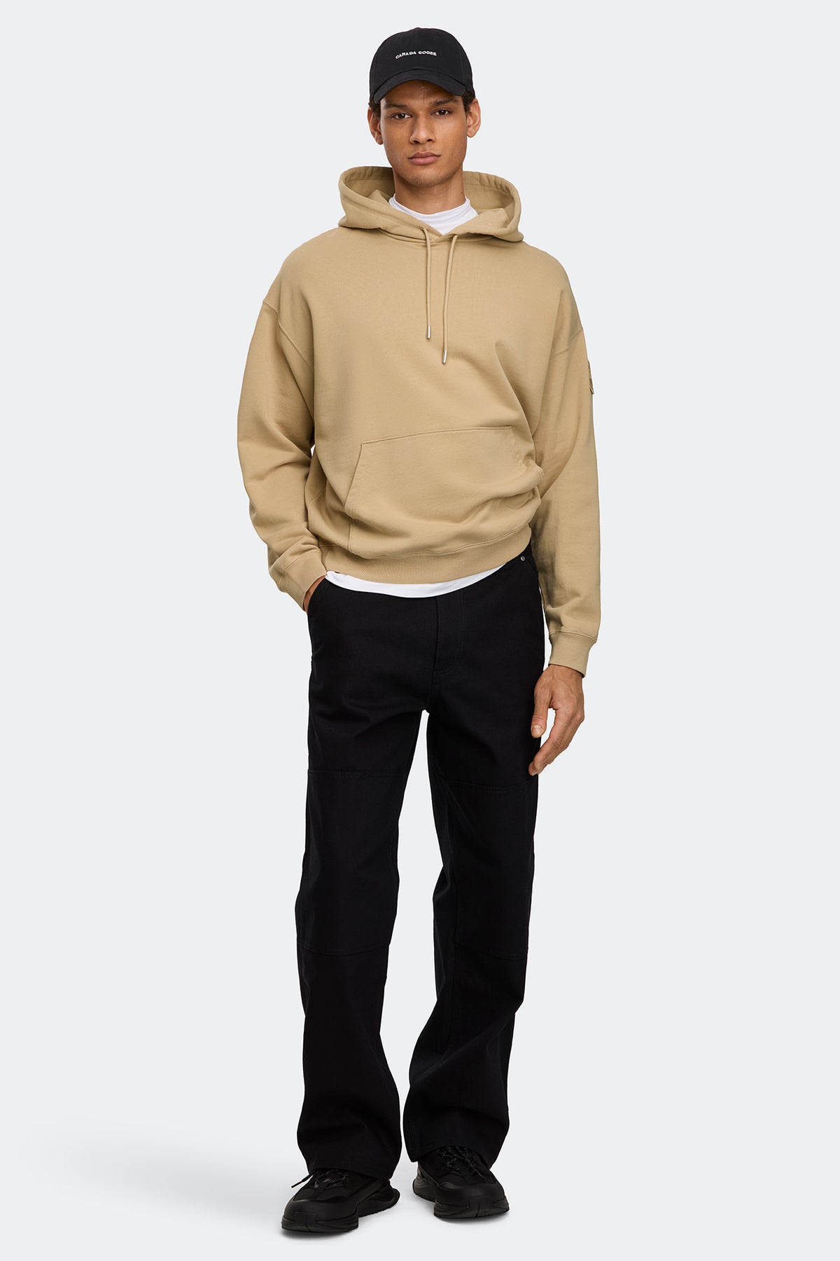 Rove Hoodie Tonal Disc - Ecru Beige 9844 - on_full_body_01