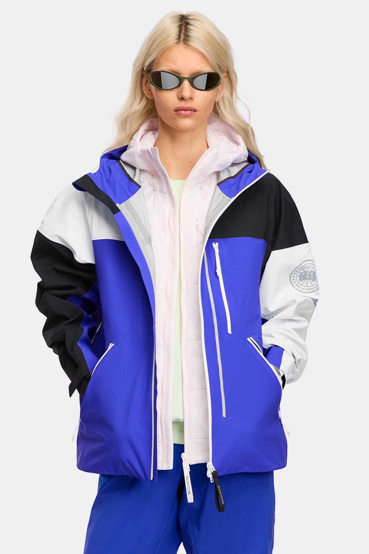 Merge Colour Block Jacket - Azurite Blue 9118 - on_front_01