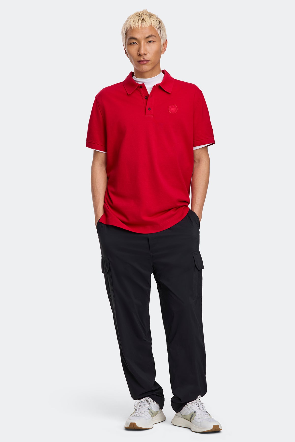 Beckley Polo Tonal Disc - Carmine Red 9839 - on_full_body_01