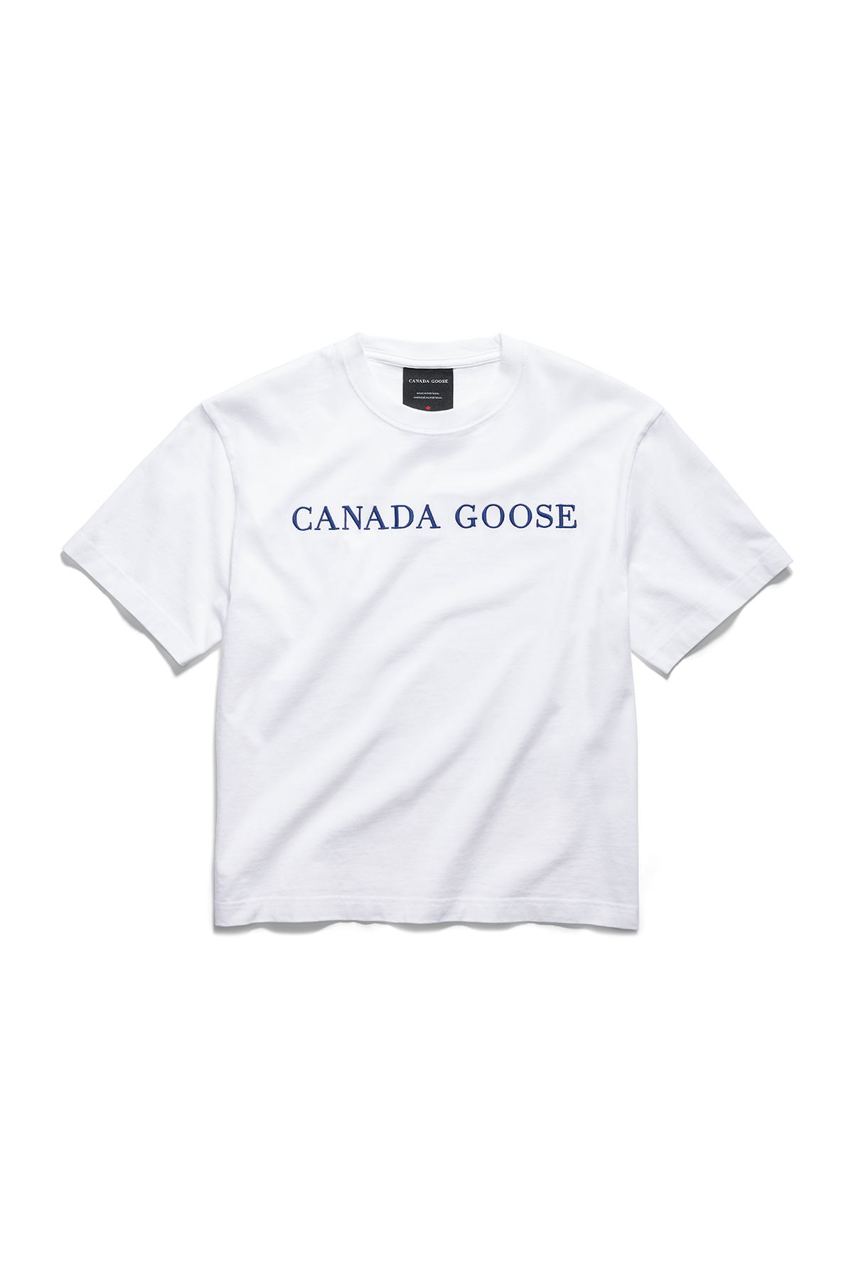 Roam Embroidered T-Shirt - Optic White/Oxford Navy 9665 - off_flat_lay_01