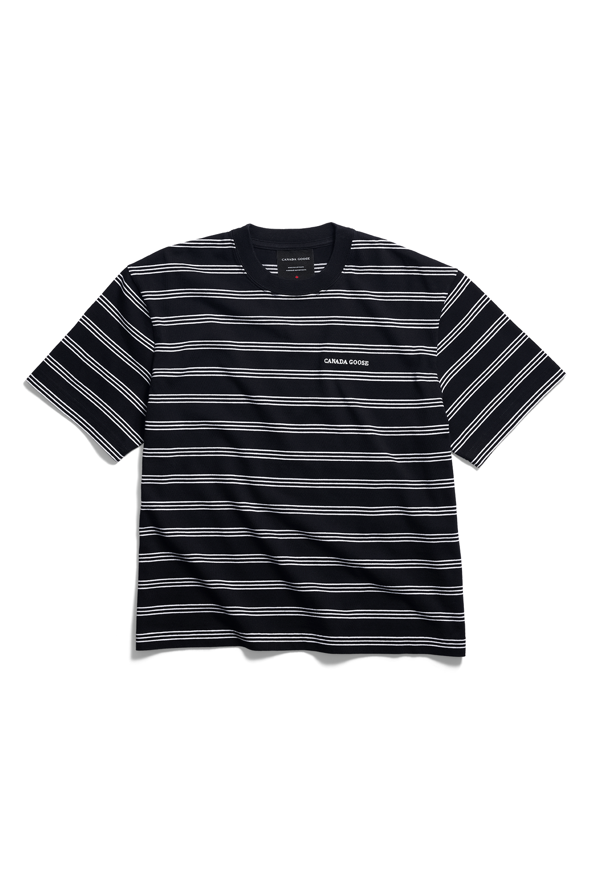 Roam Striped T-Shirt - Black Talbot Stripe 9981 - off_flat_lay_01