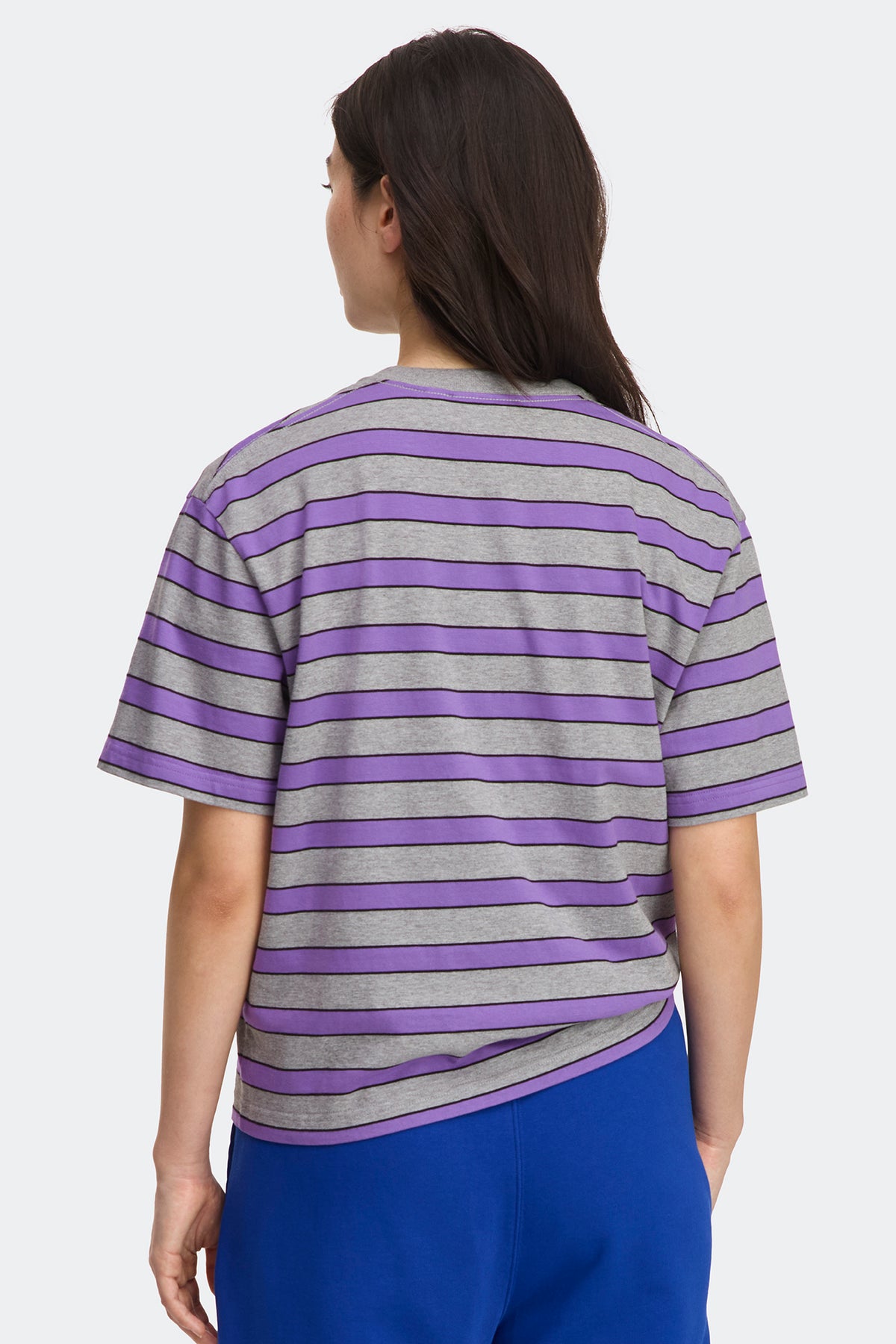 Roam Striped T-Shirt - Lilac Colbourne Stripe 9985 - on_back_01