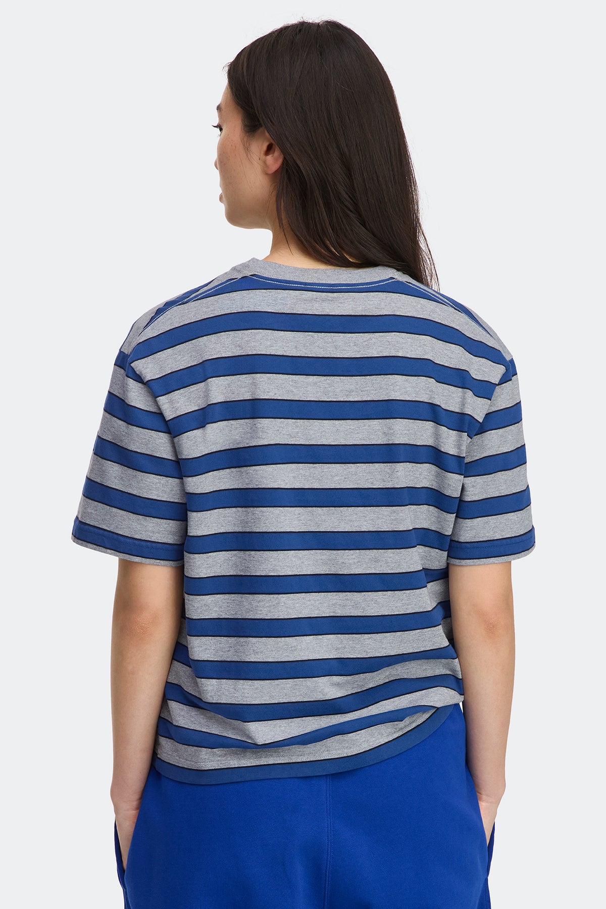 Roam Striped T-Shirt - Navy Colbourne Stripe 9986 - on_back_01
