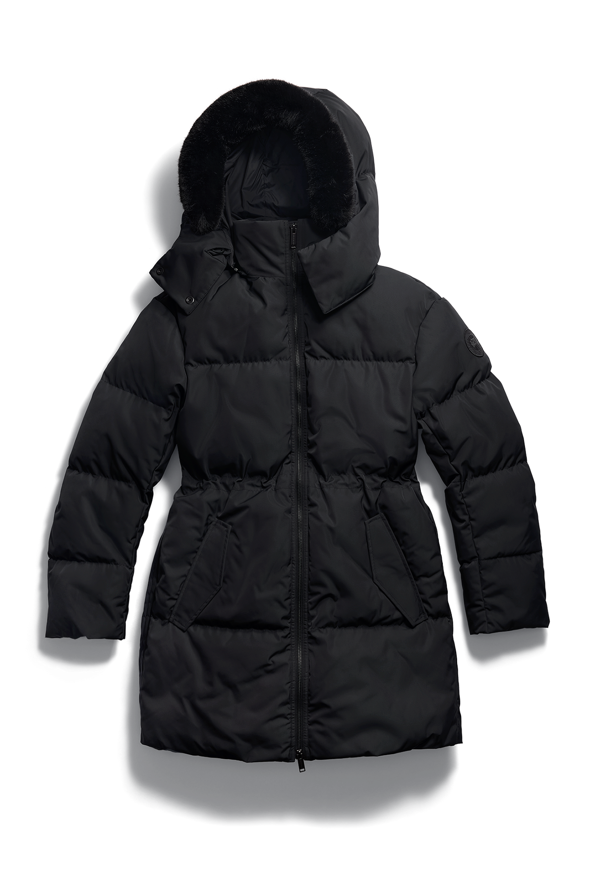 Aren Faux Fur Parka - Black 9061 - off_flat_lay_01
