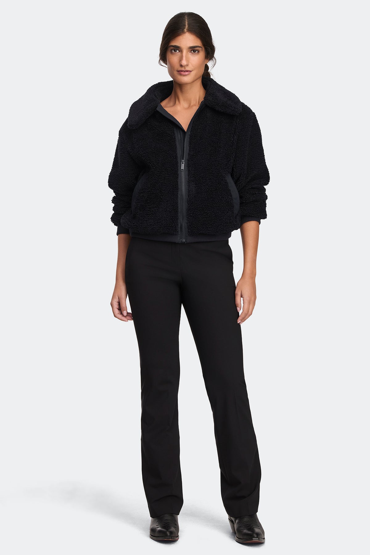 Willa Lightweight Bomber - Black 9061 - on_full_body_01