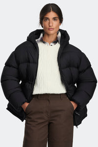Fallon Puffer Coat - Black 9061 - on_front_01
